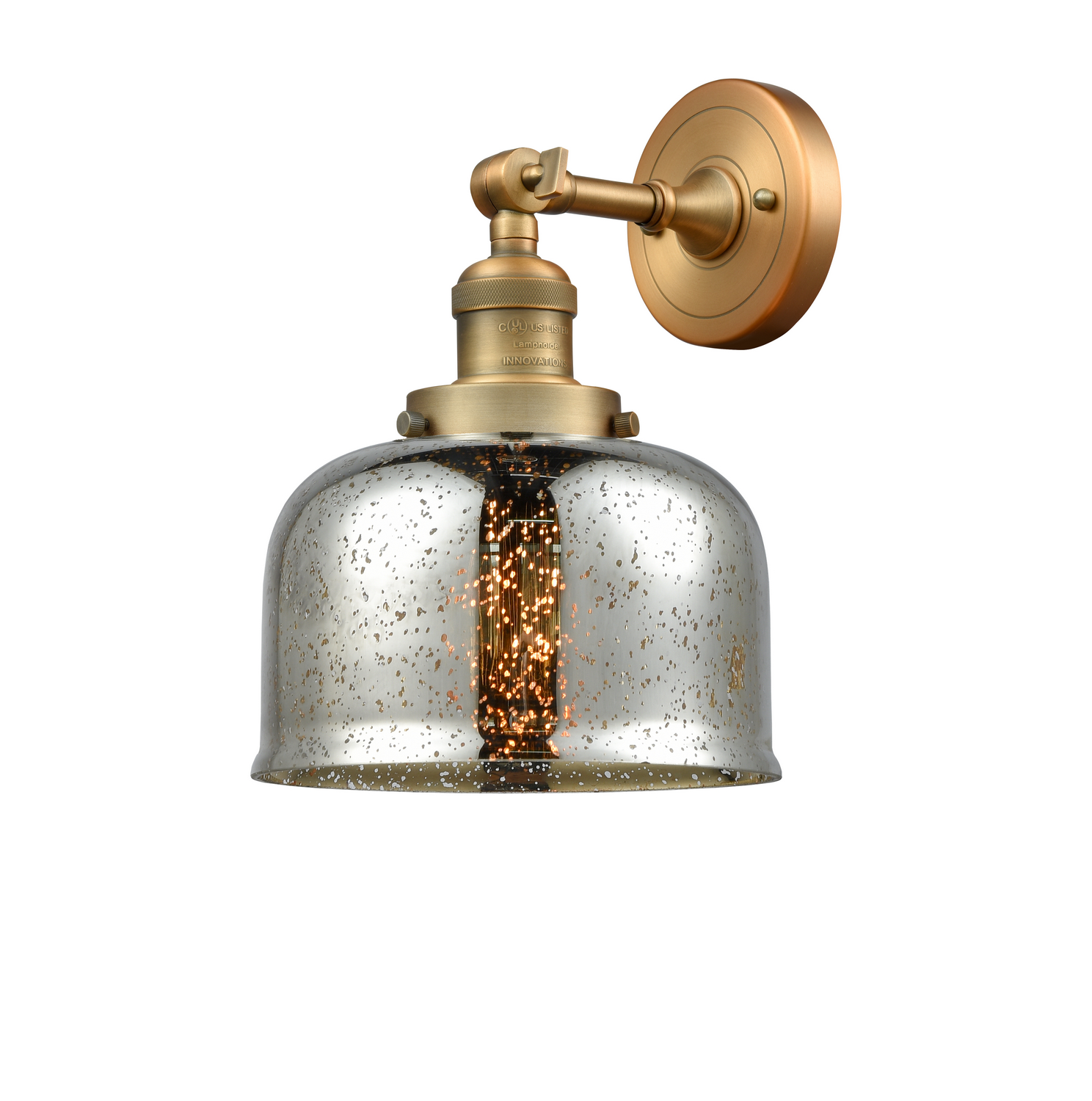 LED Wall Sconce by Innovations - Franklin Restoration Collection, Brushed Brass Finish - 203-BB-G78-LED