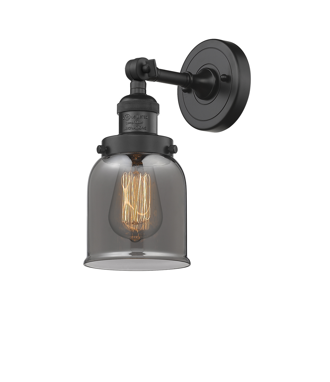 LED Wall Sconce by Innovations - Franklin Restoration Collection, Matte Black Finish - 203-BK-G53-LED