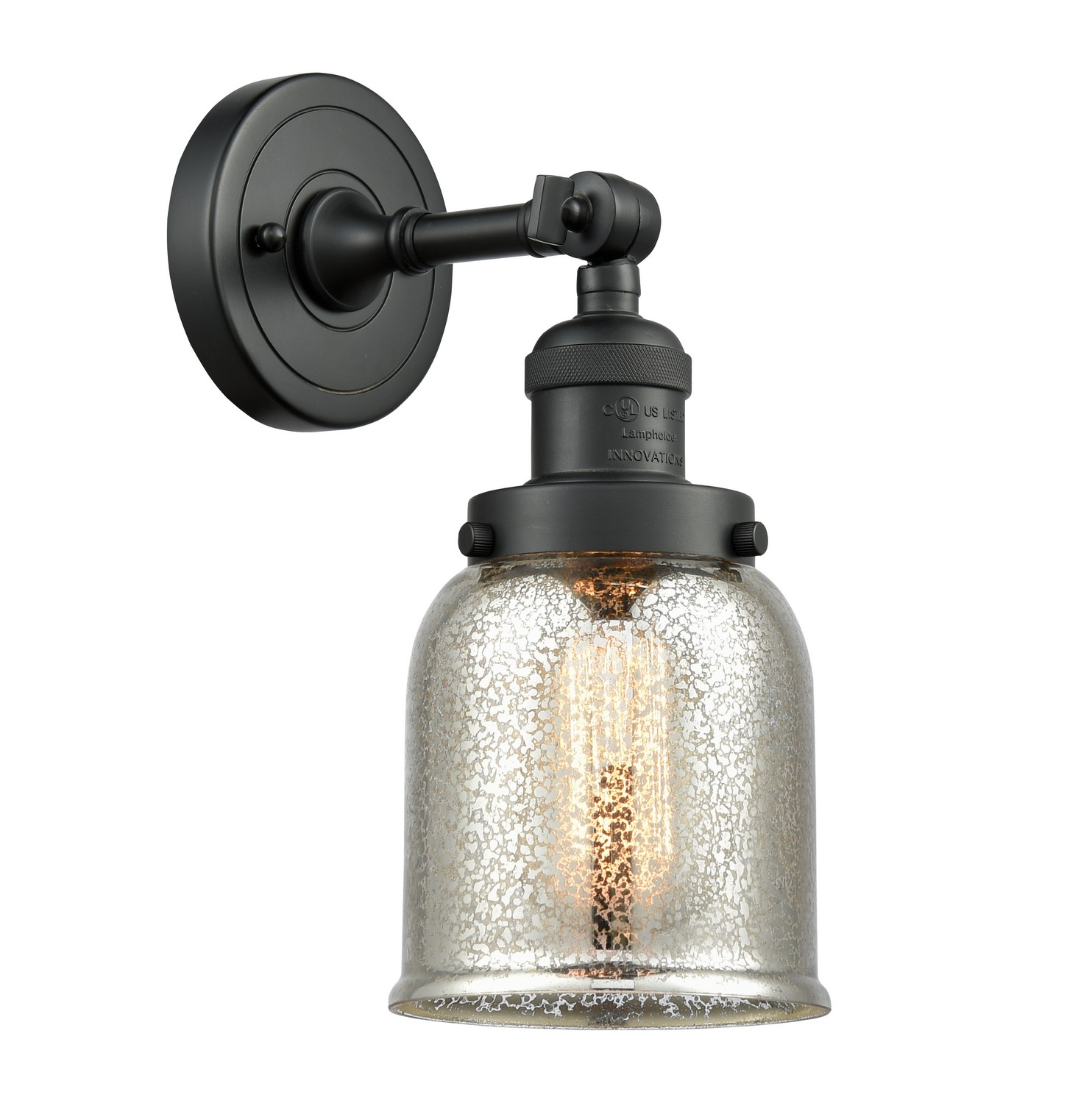 LED Wall Sconce by Innovations - Franklin Restoration Collection, Matte Black Finish - 203-BK-G58-LED