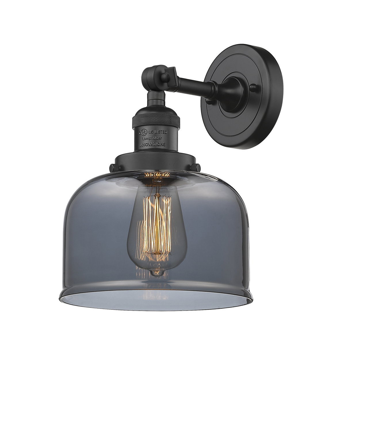 LED Wall Sconce by Innovations - Franklin Restoration Collection, Matte Black Finish - 203-BK-G73-LED