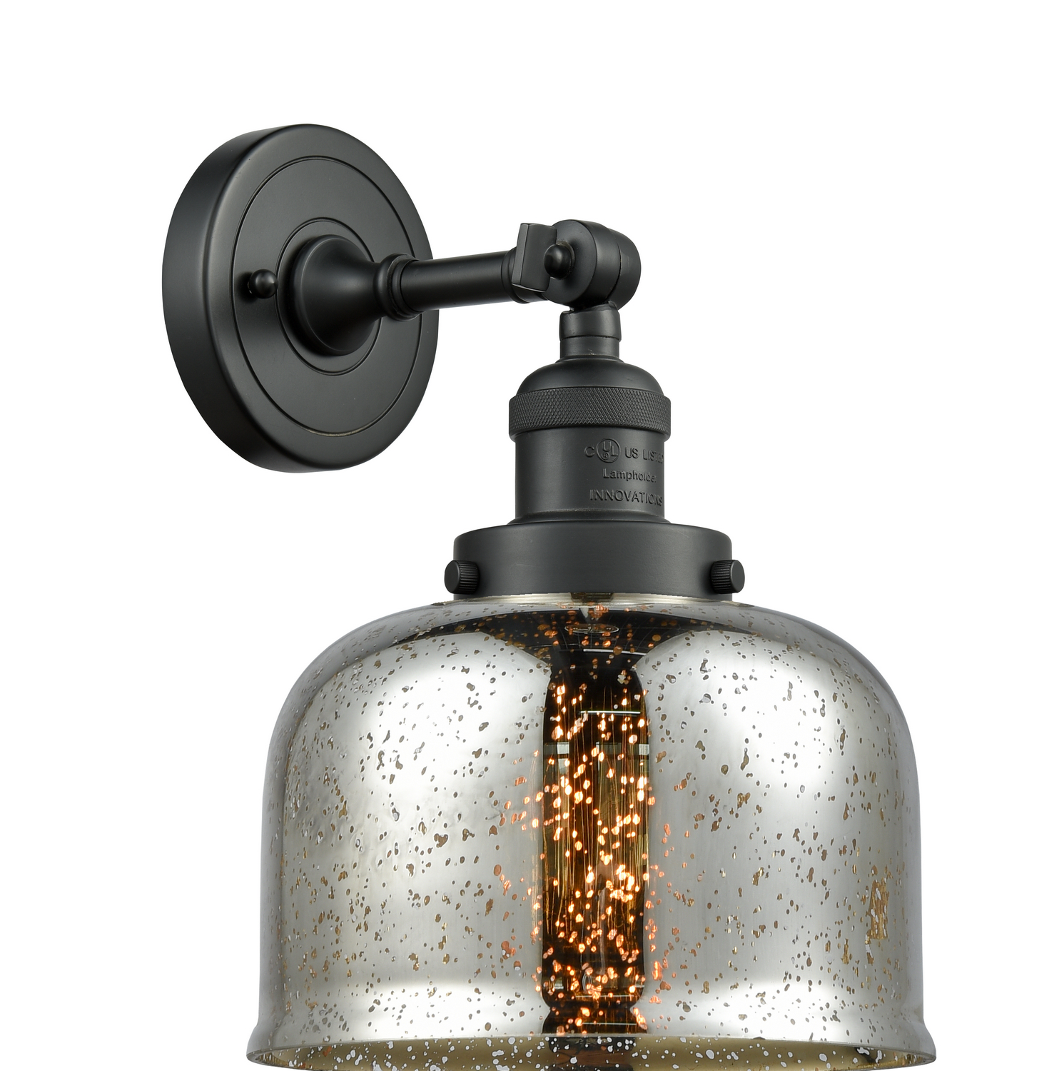 One Light Wall Sconce by Innovations - Franklin Restoration Collection, Matte Black Finish - 203-BK-G78