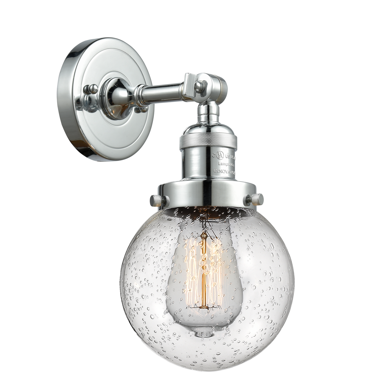LED Wall Sconce by Innovations - Franklin Restoration Collection, Polished Chrome Finish - 203-PC-G204-6-LED