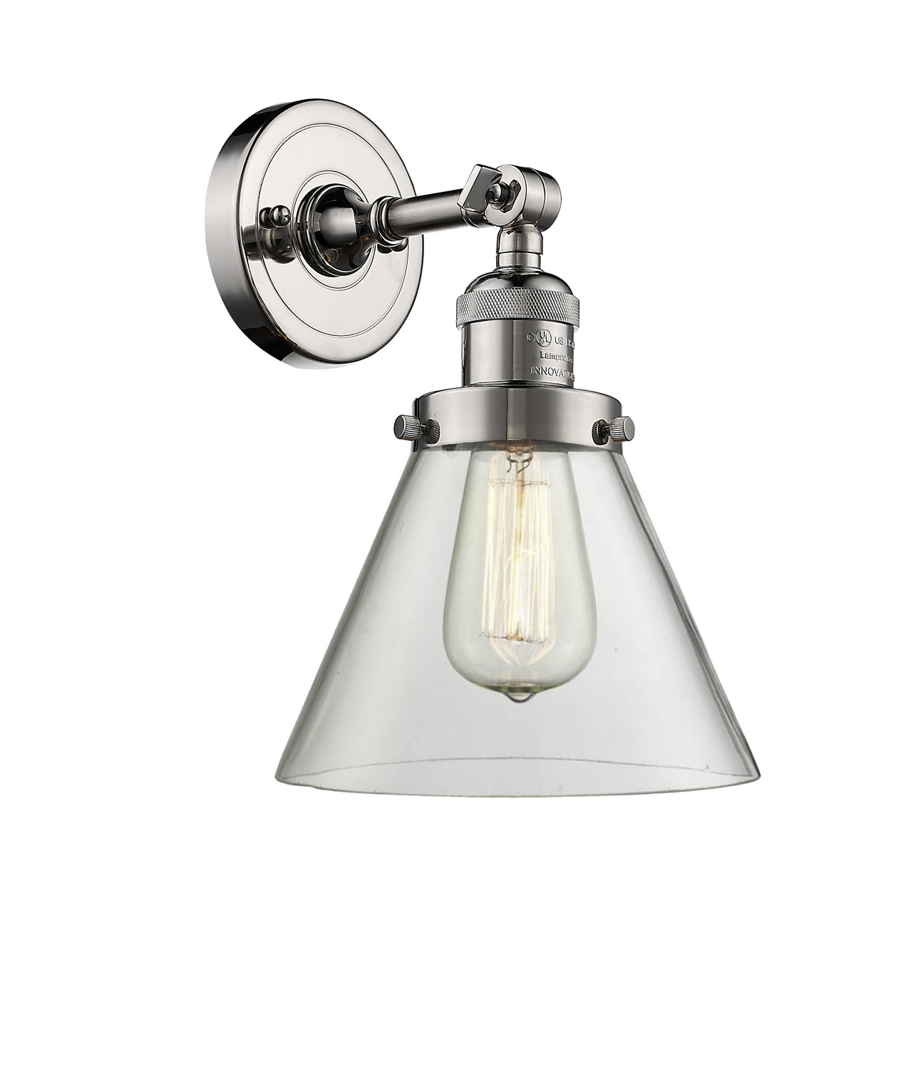LED Wall Sconce by Innovations - Franklin Restoration Collection, Polished Nickel Finish - 203-PN-G42-LED