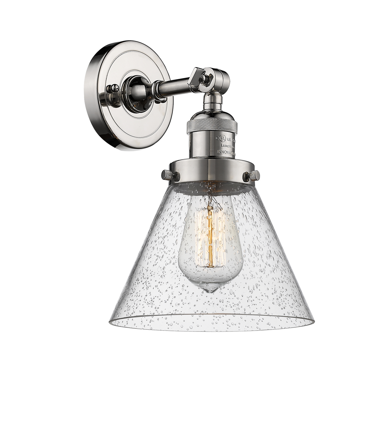 LED Wall Sconce by Innovations - Franklin Restoration Collection, Polished Nickel Finish - 203-PN-G44-LED