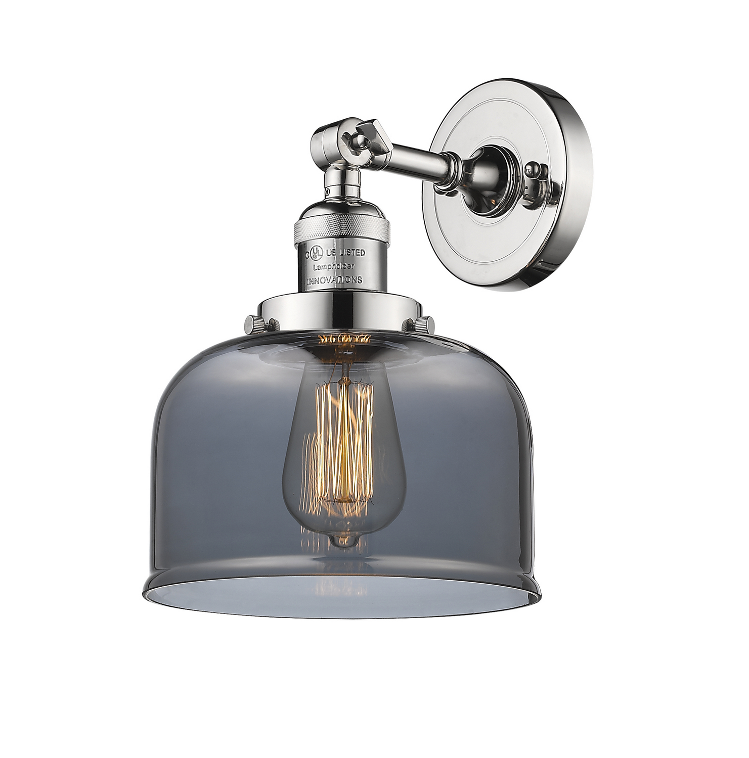 LED Wall Sconce by Innovations - Franklin Restoration Collection, Polished Nickel Finish - 203-PN-G73-LED