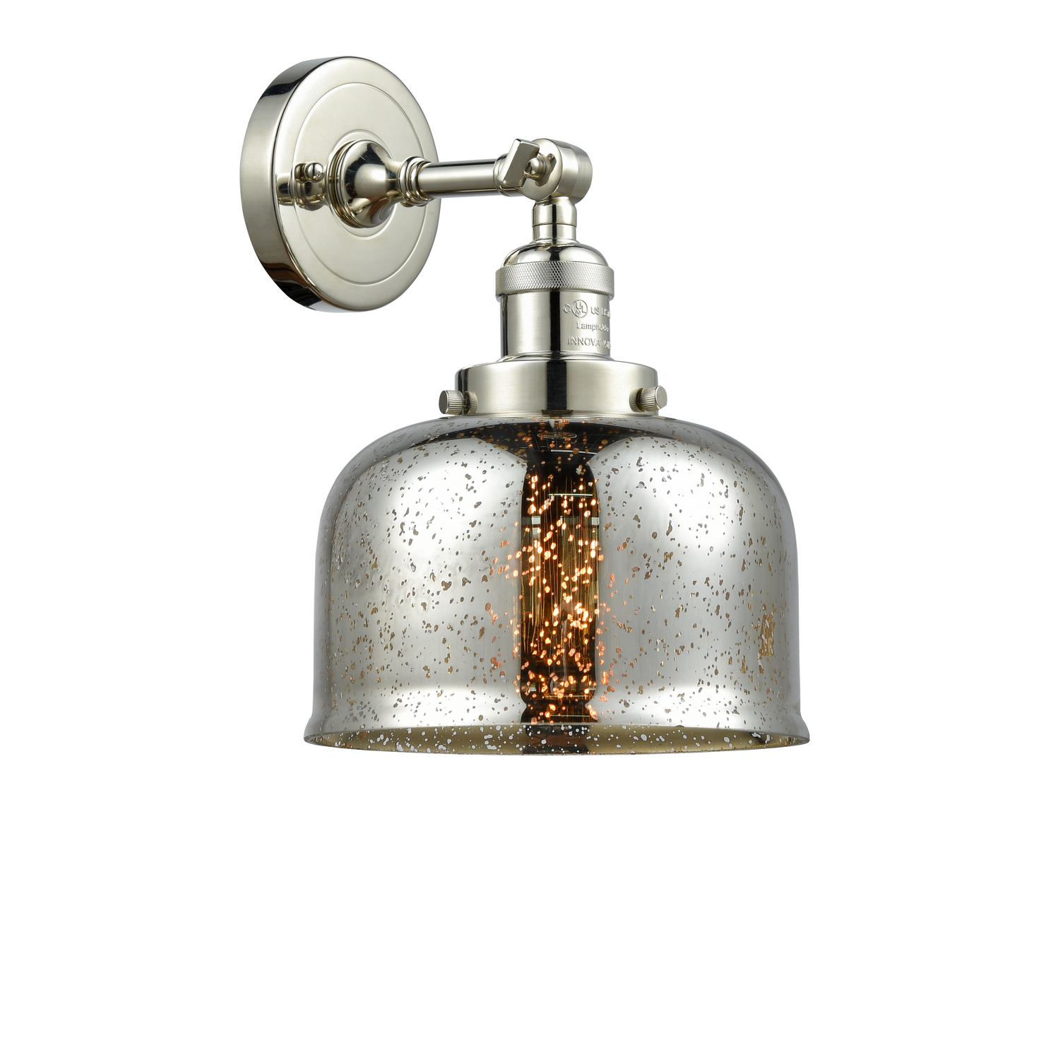 One Light Wall Sconce by Innovations - Franklin Restoration Collection, Polished Nickel Finish - 203-PN-G78