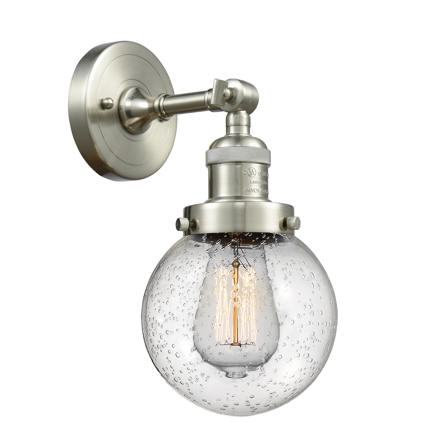 One Light Wall Sconce by Innovations - Franklin Restoration Collection, Brushed Satin Nickel Finish - 203-SN-G204-6