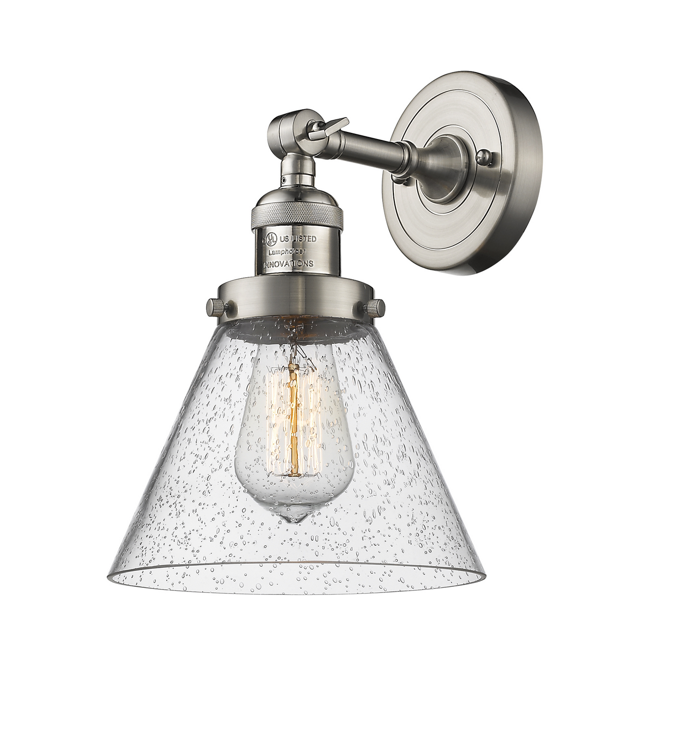 LED Wall Sconce by Innovations - Franklin Restoration Collection, Brushed Satin Nickel Finish - 203-SN-G44-LED