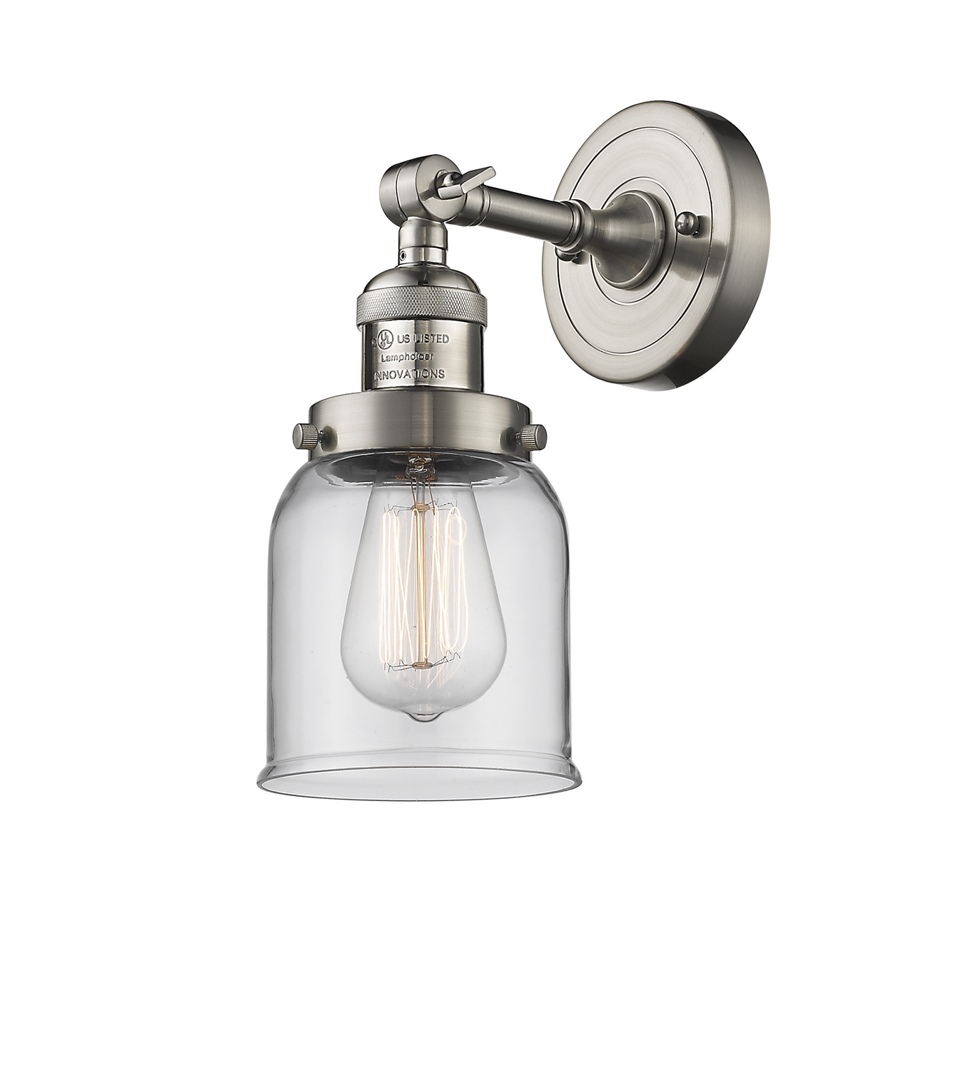 LED Wall Sconce by Innovations - Franklin Restoration Collection, Brushed Satin Nickel Finish - 203-SN-G52-LED