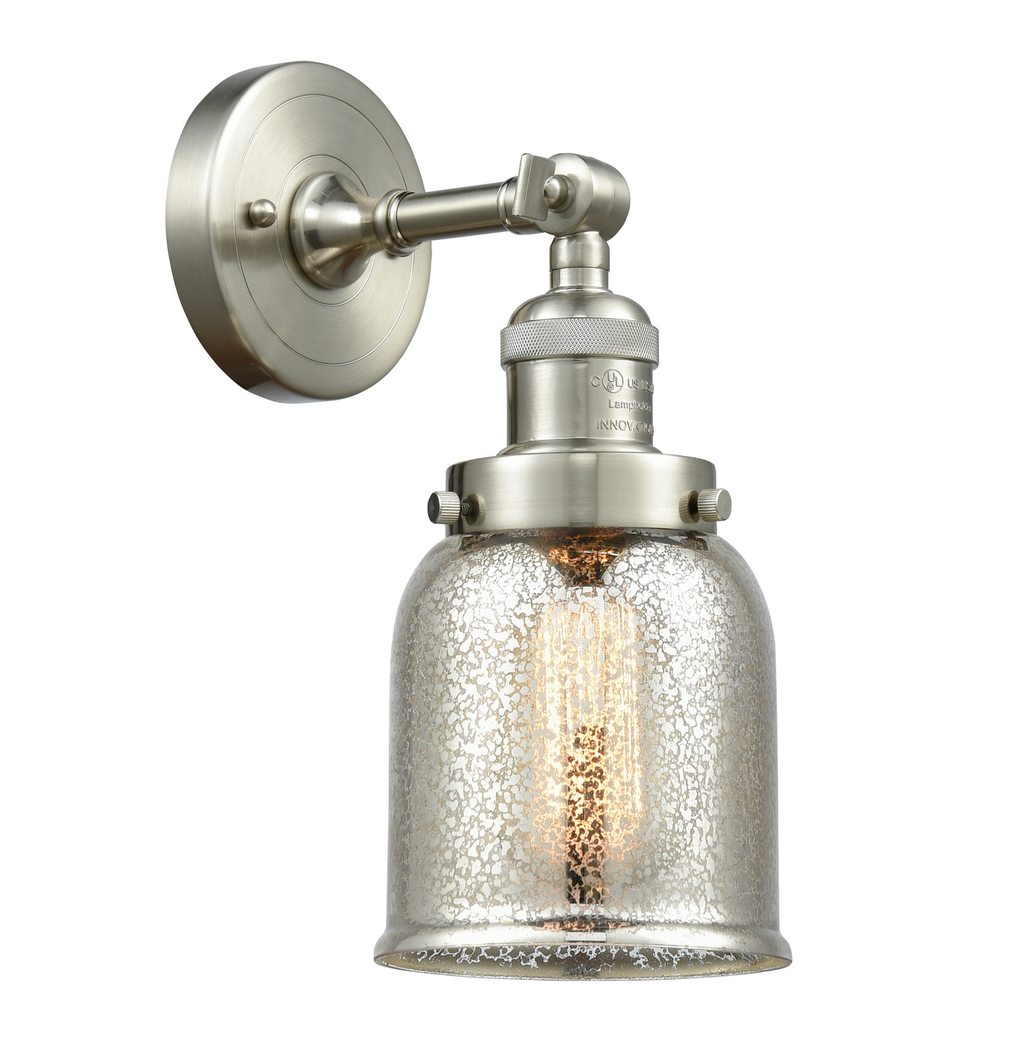 One Light Wall Sconce by Innovations - Franklin Restoration Collection, Brushed Satin Nickel Finish - 203-SN-G58
