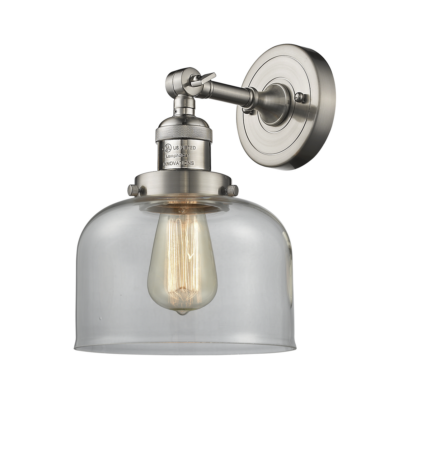LED Wall Sconce by Innovations - Franklin Restoration Collection, Brushed Satin Nickel Finish - 203-SN-G72-LED