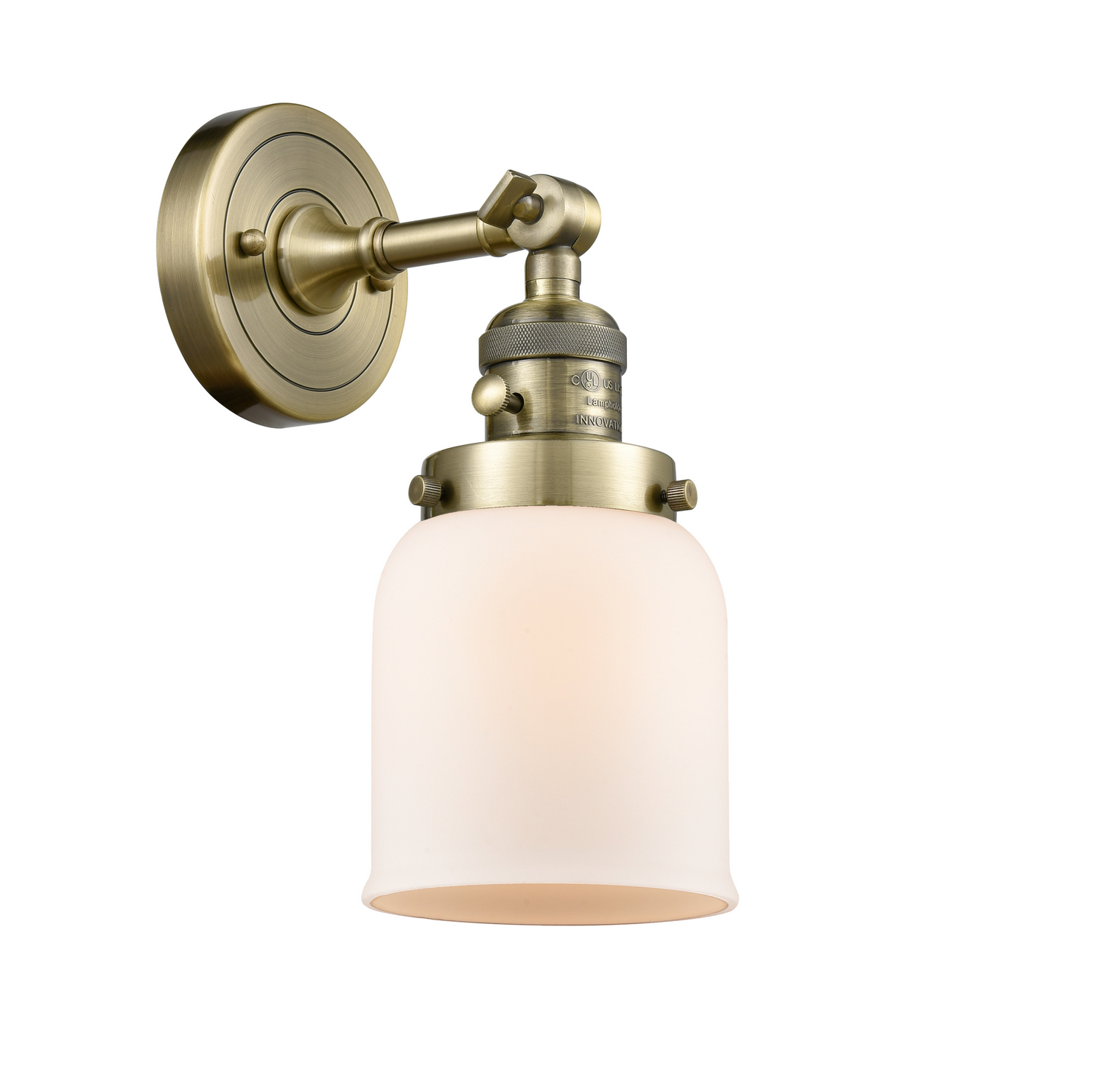 LED Wall Sconce by Innovations - Franklin Restoration Collection, Antique Brass Finish - 203SW-AB-G51-LED