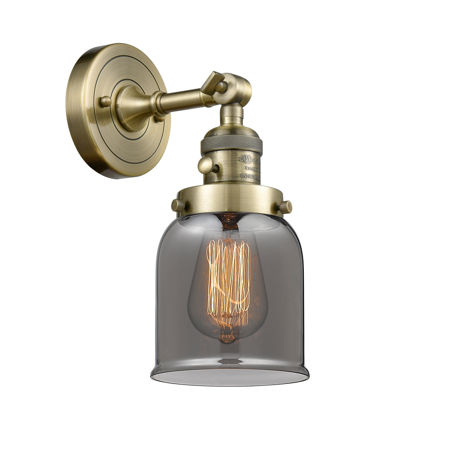 LED Wall Sconce by Innovations - Franklin Restoration Collection, Antique Brass Finish - 203SW-AB-G53-LED