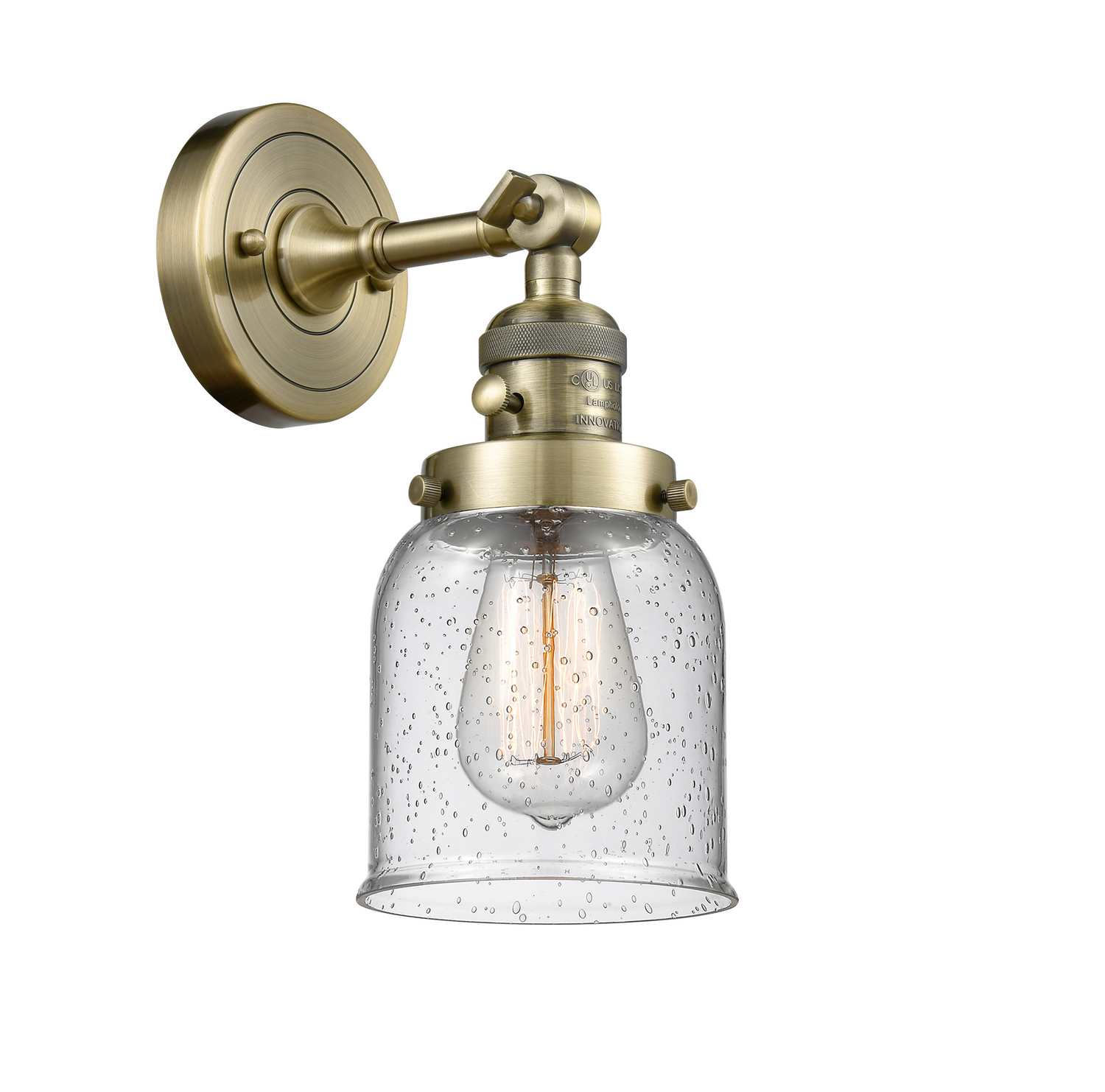 One Light Wall Sconce by Innovations - Franklin Restoration Collection, Antique Brass Finish - 203SW-AB-G54
