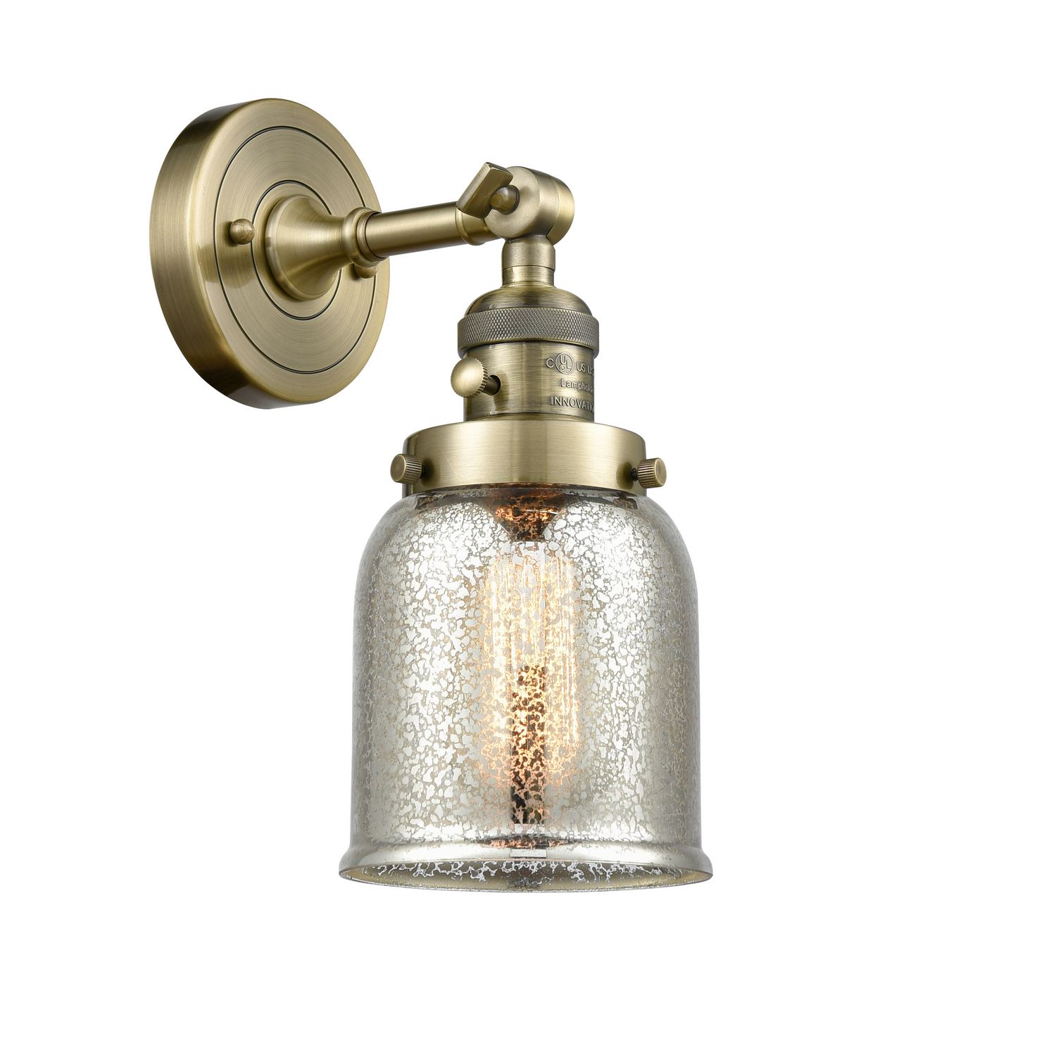 LED Wall Sconce by Innovations - Franklin Restoration Collection, Antique Brass Finish - 203SW-AB-G58-LED