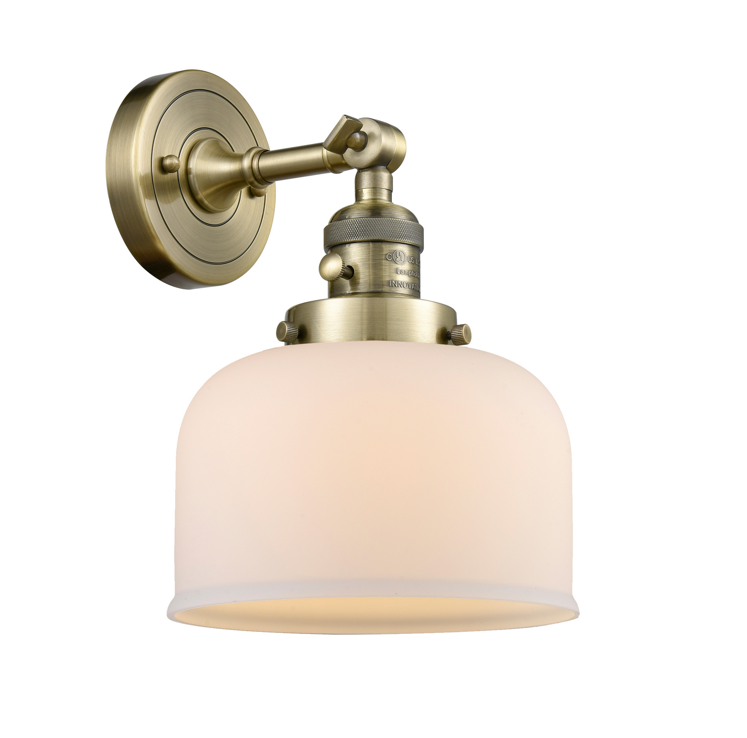 One Light Wall Sconce by Innovations - Franklin Restoration Collection, Antique Brass Finish - 203SW-AB-G71