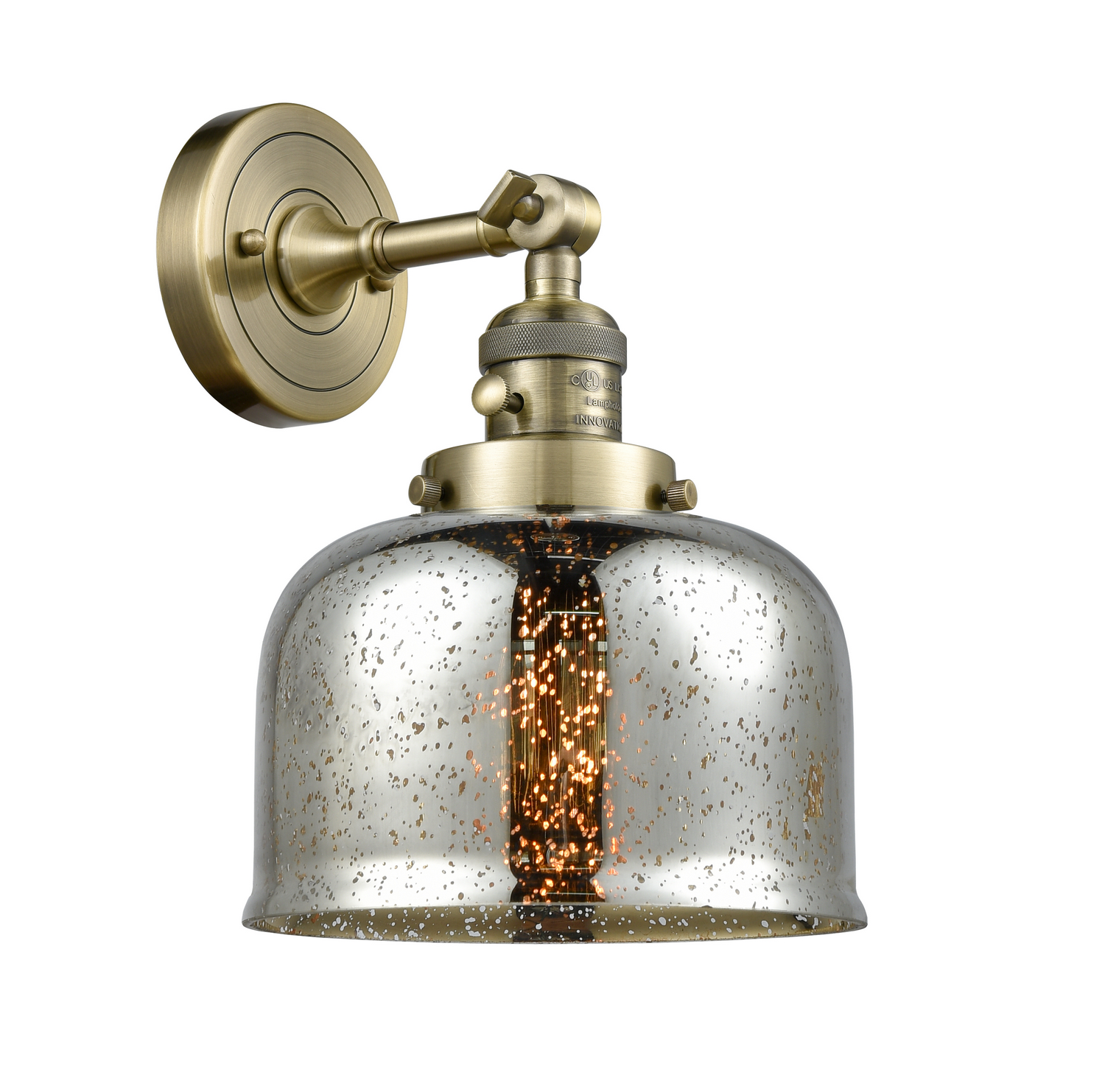 LED Wall Sconce by Innovations - Franklin Restoration Collection, Antique Brass Finish - 203SW-AB-G78-LED