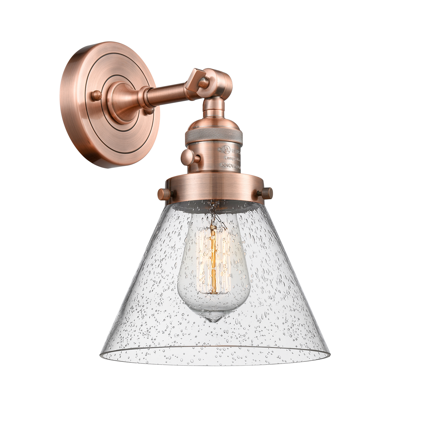 One Light Wall Sconce by Innovations - Franklin Restoration Collection, Antique Copper Finish - 203SW-AC-G44