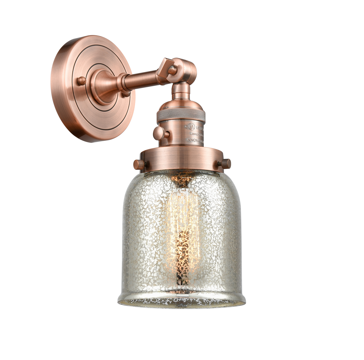 One Light Wall Sconce by Innovations - Franklin Restoration Collection, Antique Copper Finish - 203SW-AC-G58