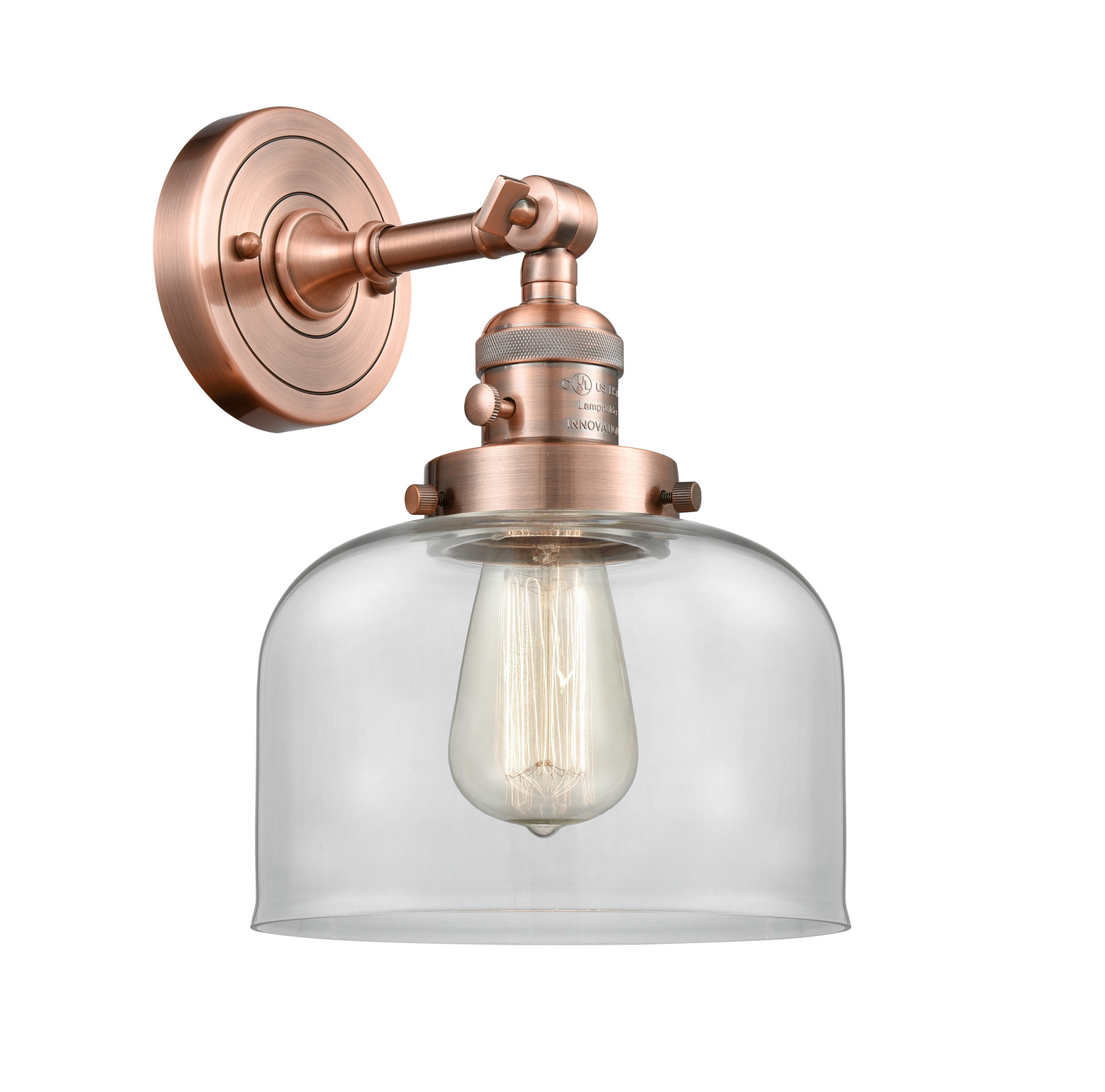 One Light Wall Sconce by Innovations - Franklin Restoration Collection, Antique Copper Finish - 203SW-AC-G72