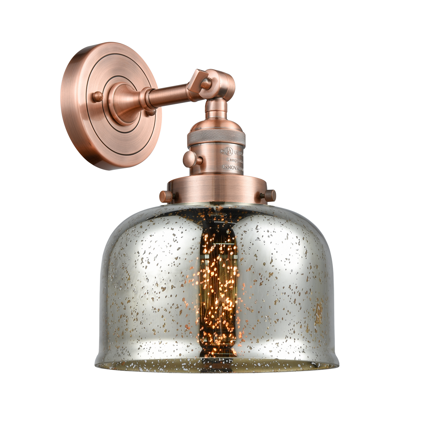 LED Wall Sconce by Innovations - Franklin Restoration Collection, Antique Copper Finish - 203SW-AC-G78-LED