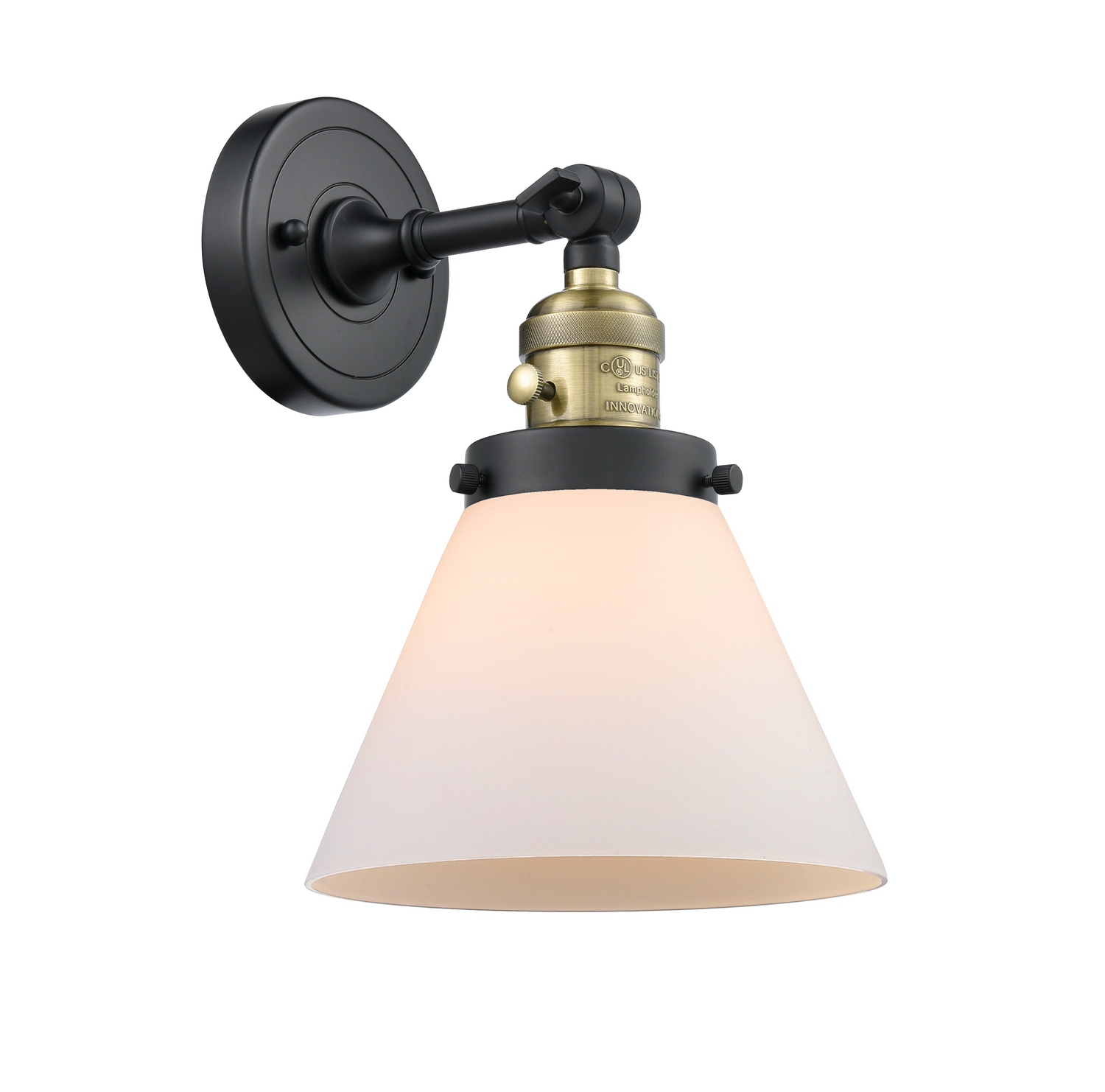 One Light Wall Sconce by Innovations - Franklin Restoration Collection, Black Antique Brass Finish - 203SW-BAB-G41