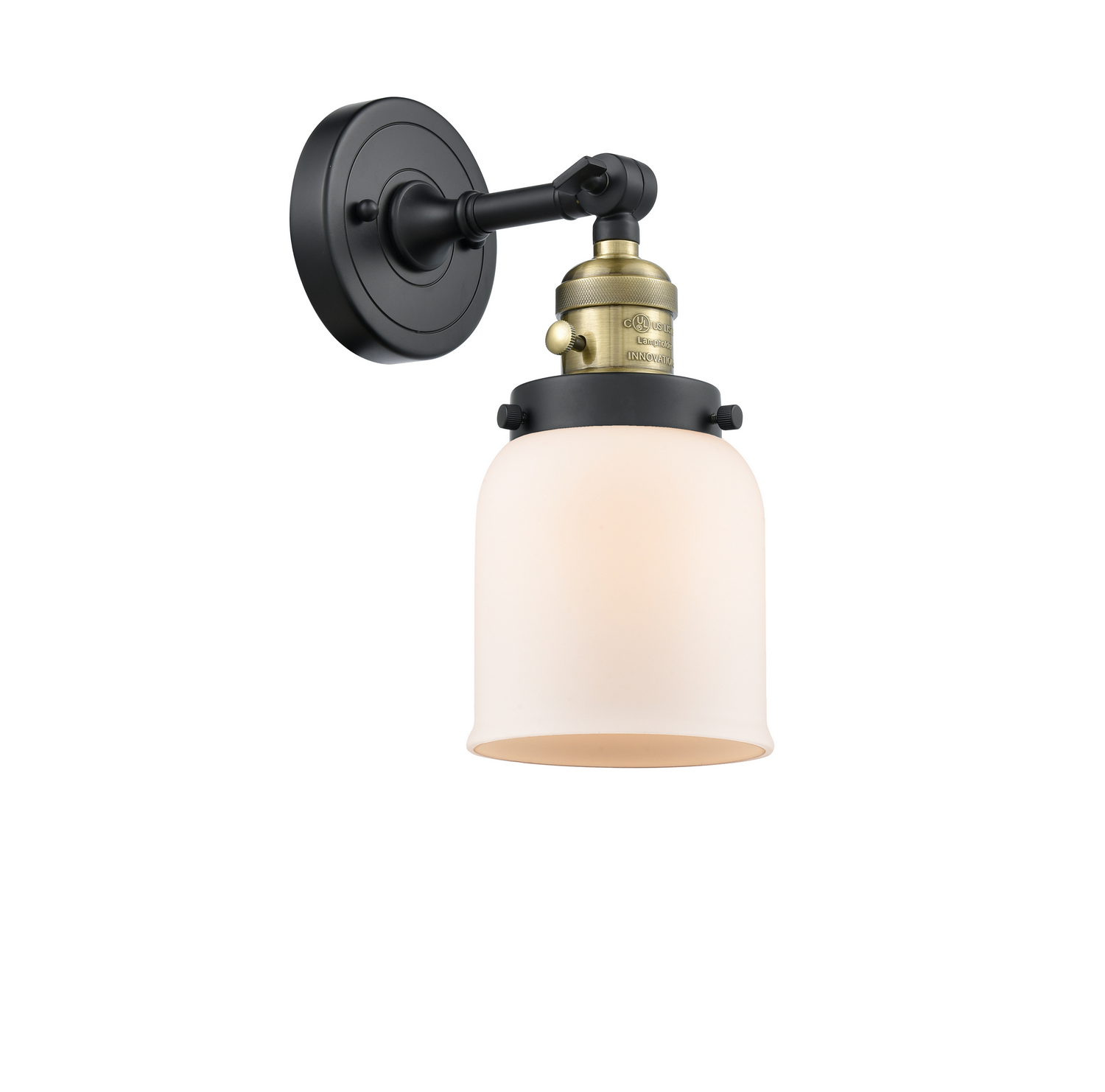 LED Wall Sconce by Innovations - Franklin Restoration Collection, Black Antique Brass Finish - 203SW-BAB-G51-LED