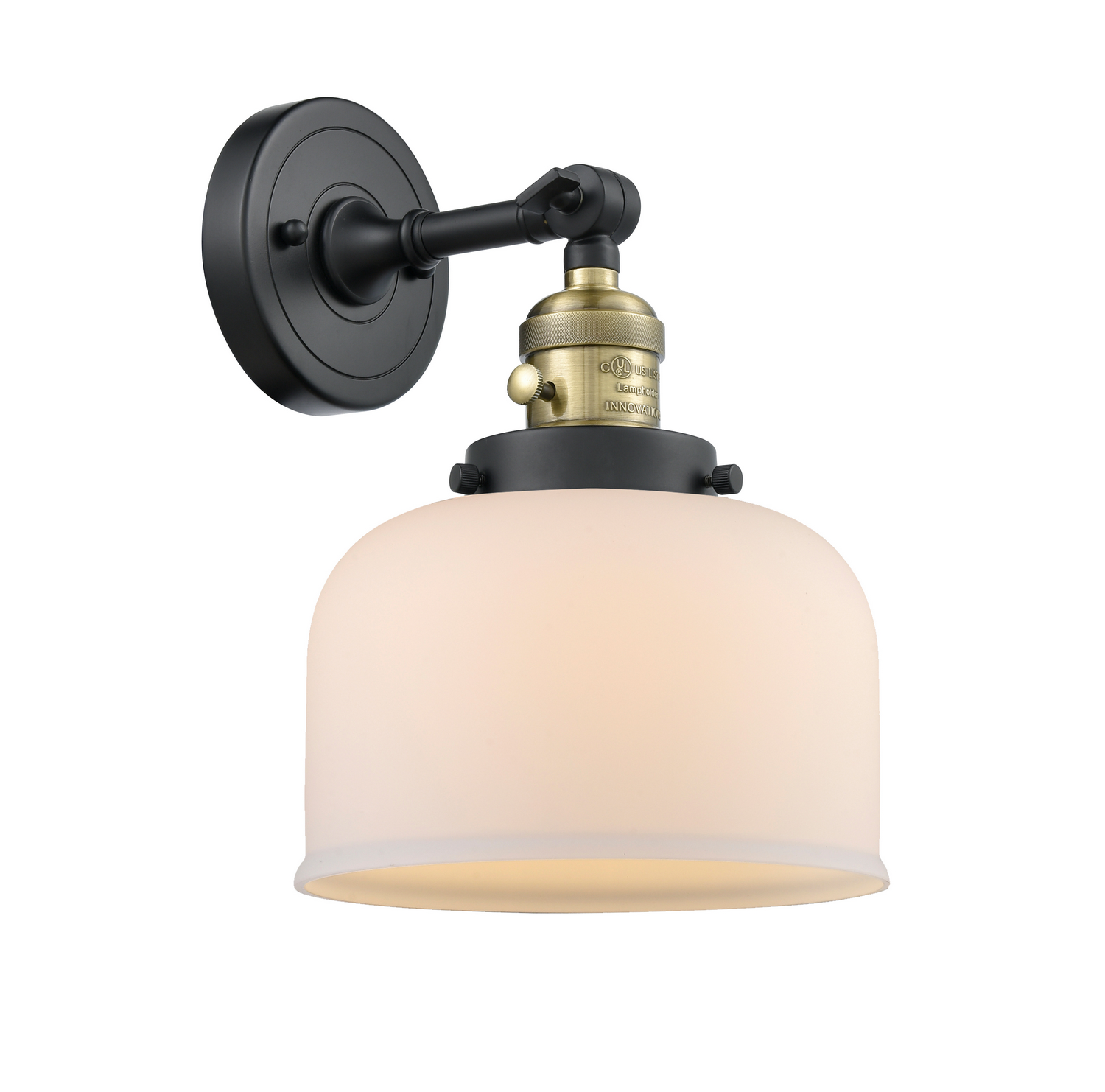 LED Wall Sconce by Innovations - Franklin Restoration Collection, Black Antique Brass Finish - 203SW-BAB-G71-LED