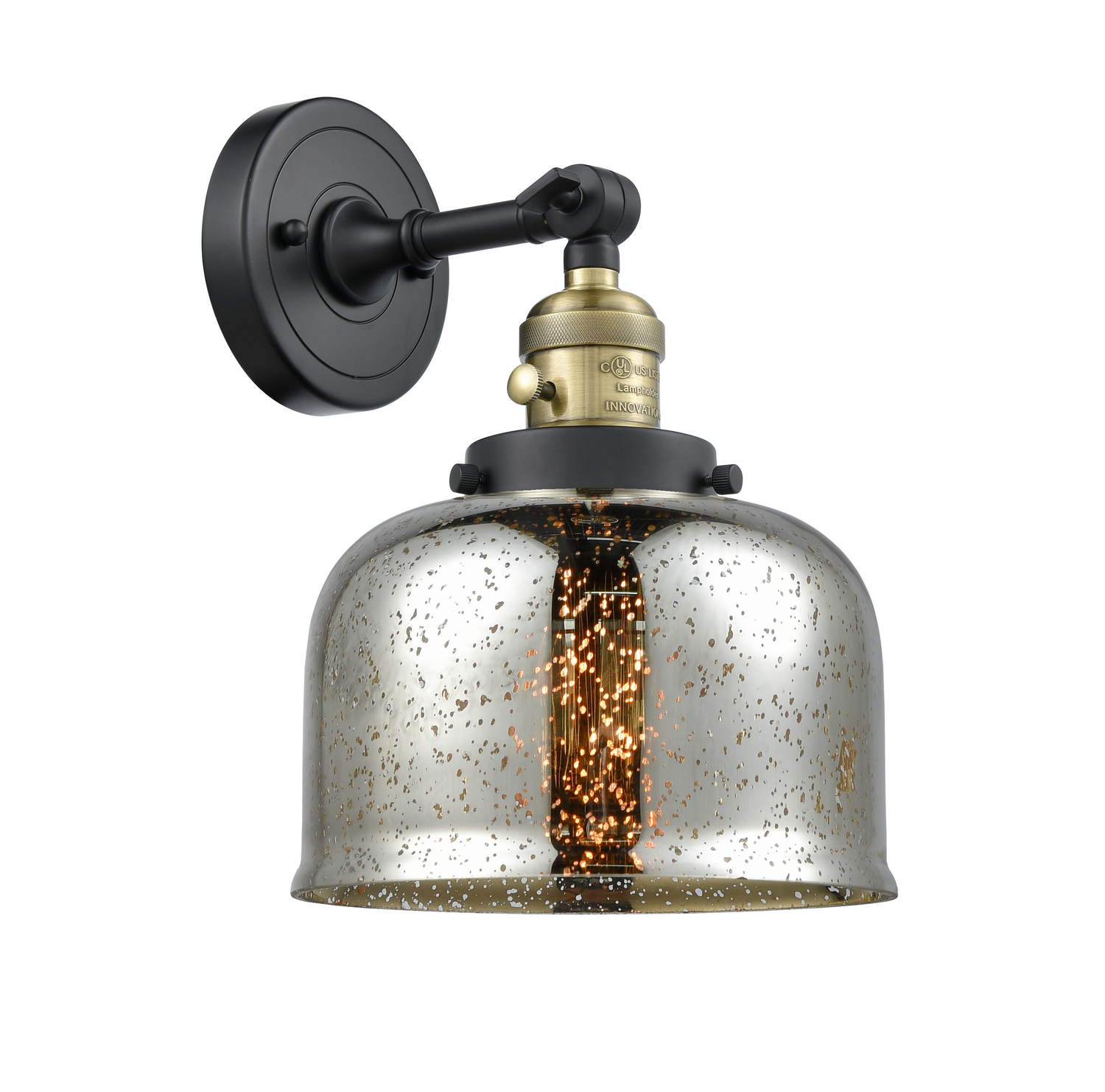LED Wall Sconce by Innovations - Franklin Restoration Collection, Black Antique Brass Finish - 203SW-BAB-G78-LED