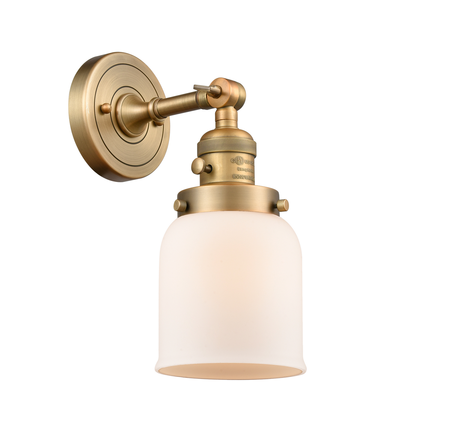 LED Wall Sconce by Innovations - Franklin Restoration Collection, Brushed Brass Finish - 203SW-BB-G51-LED