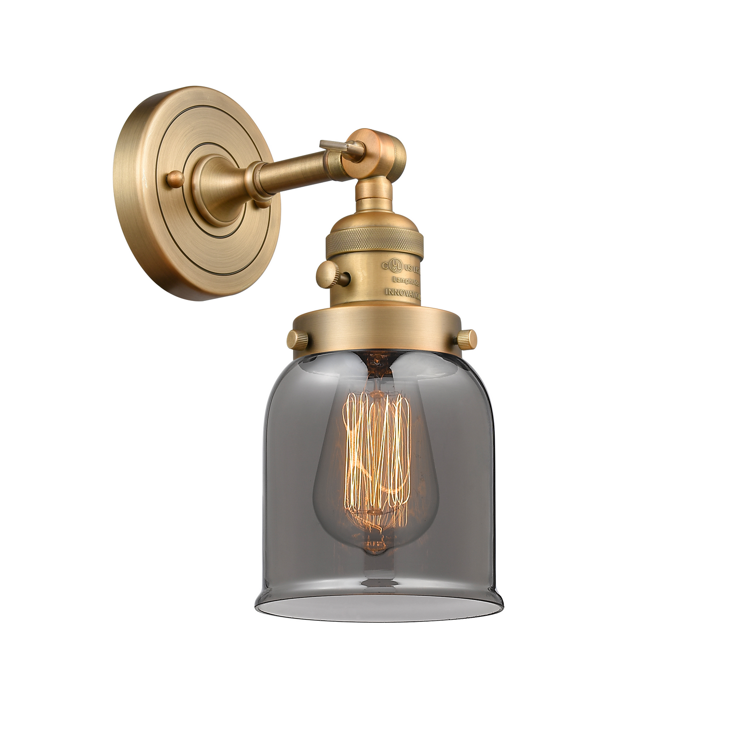 One Light Wall Sconce by Innovations - Franklin Restoration Collection, Brushed Brass Finish - 203SW-BB-G53