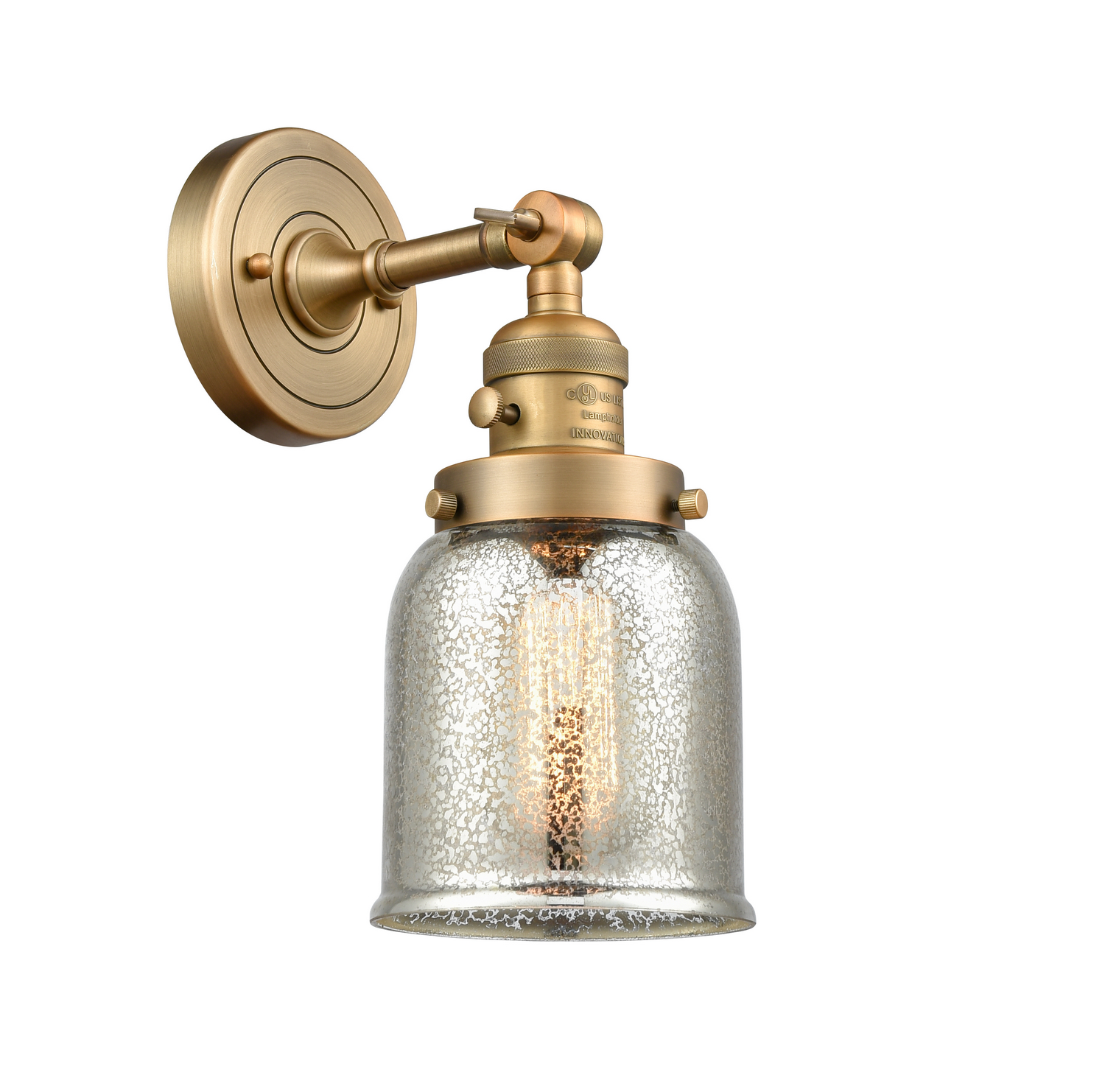 LED Wall Sconce by Innovations - Franklin Restoration Collection, Brushed Brass Finish - 203SW-BB-G58-LED