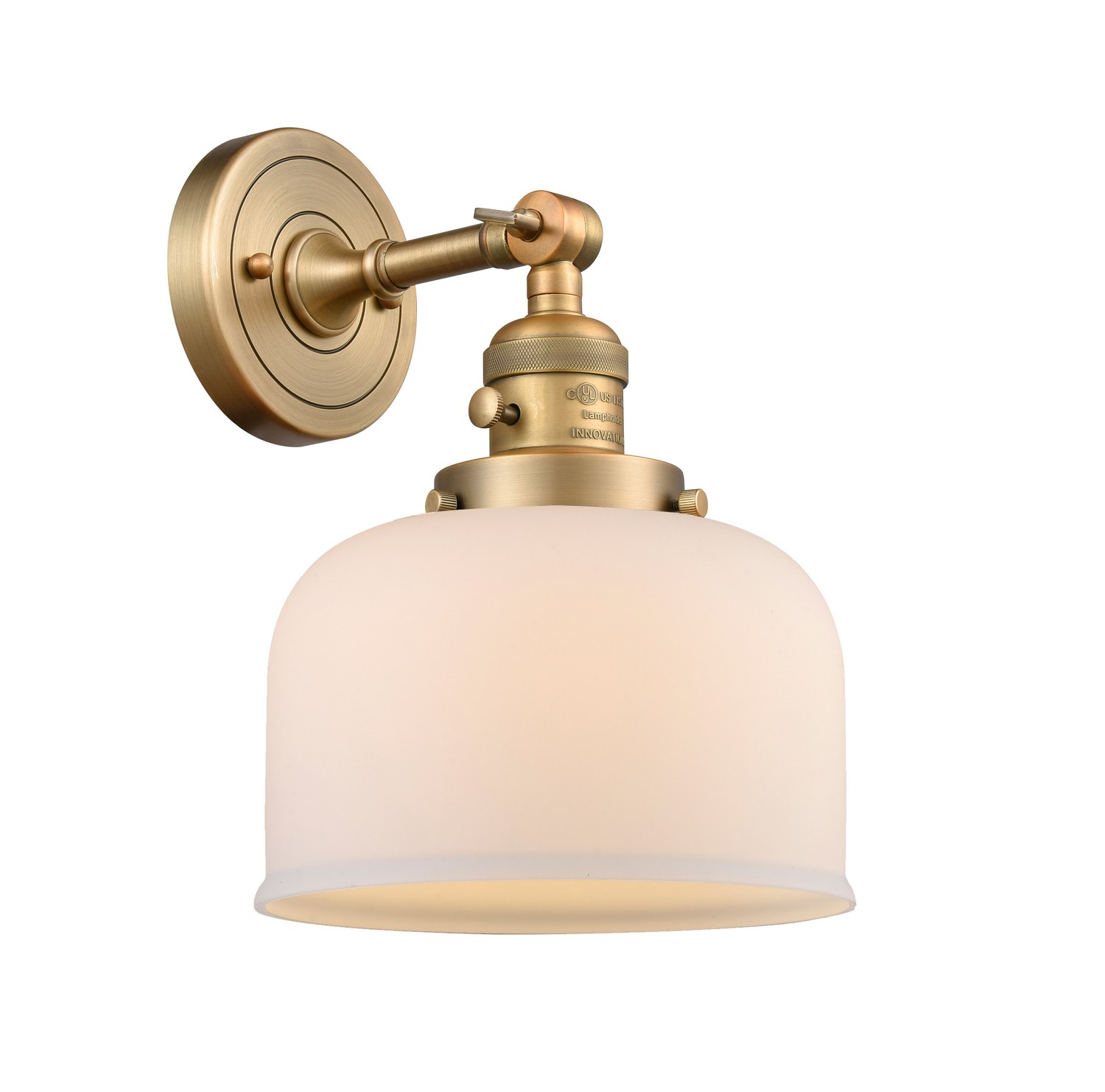 One Light Wall Sconce by Innovations - Franklin Restoration Collection, Brushed Brass Finish - 203SW-BB-G71
