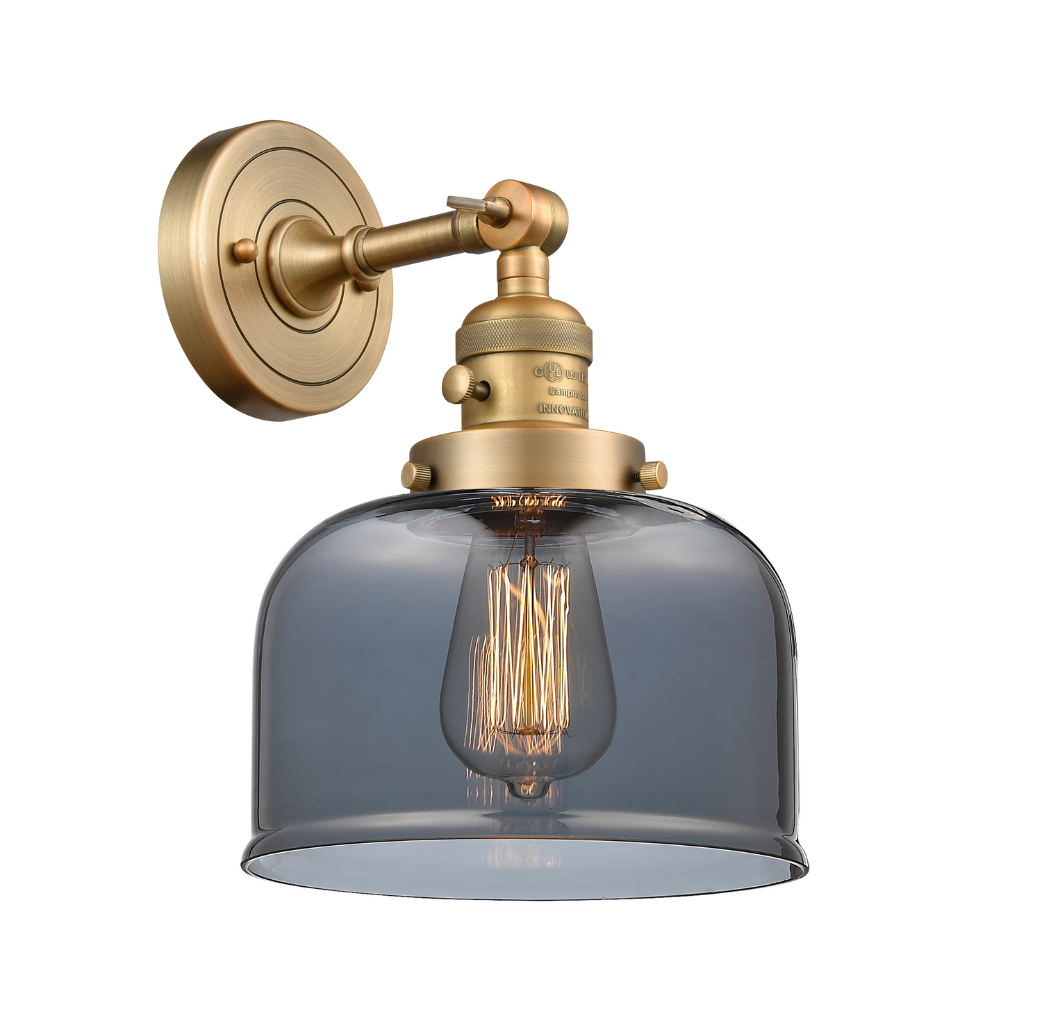 LED Wall Sconce by Innovations - Franklin Restoration Collection, Brushed Brass Finish - 203SW-BB-G73-LED