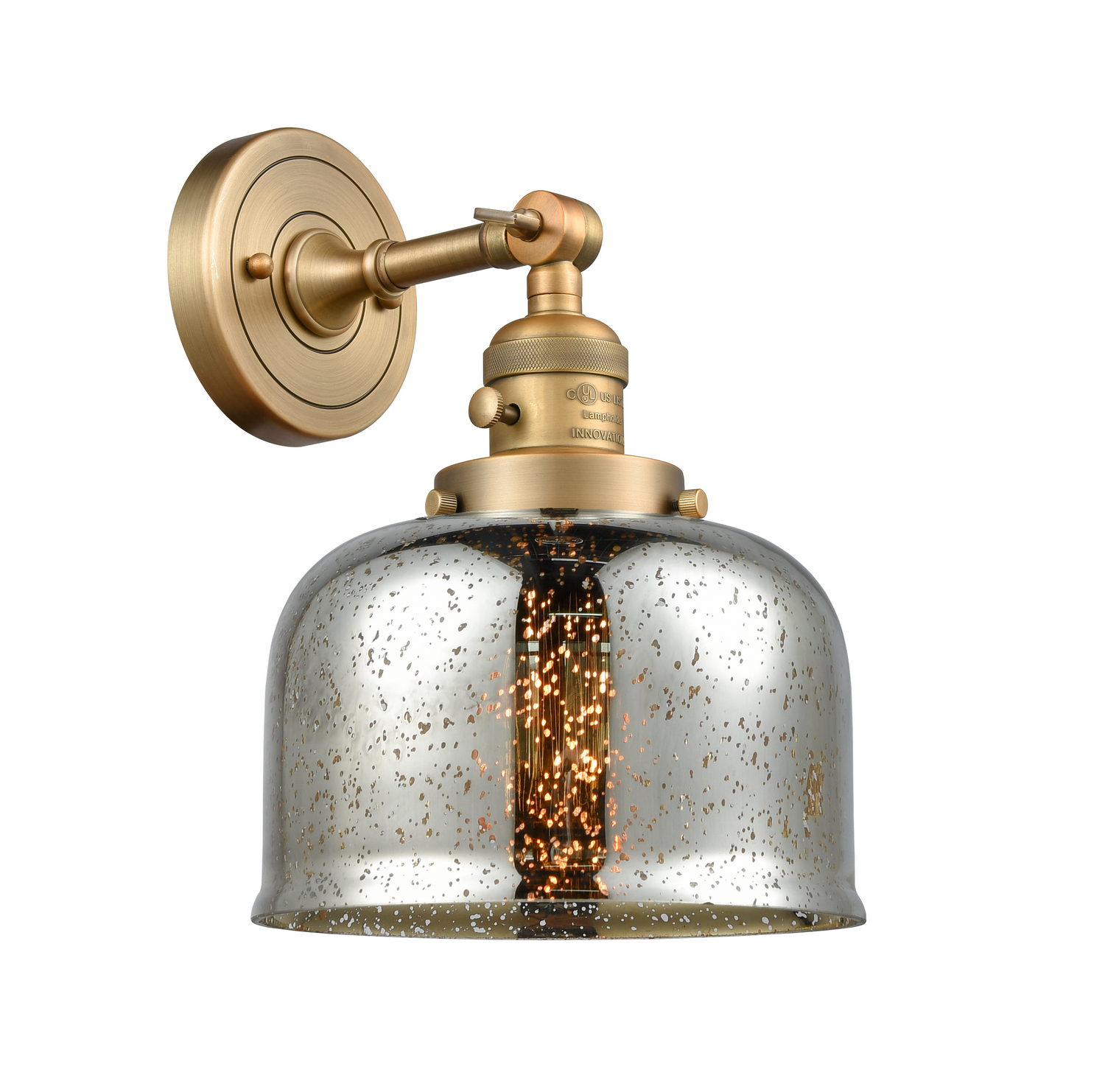 LED Wall Sconce by Innovations - Franklin Restoration Collection, Brushed Brass Finish - 203SW-BB-G78-LED