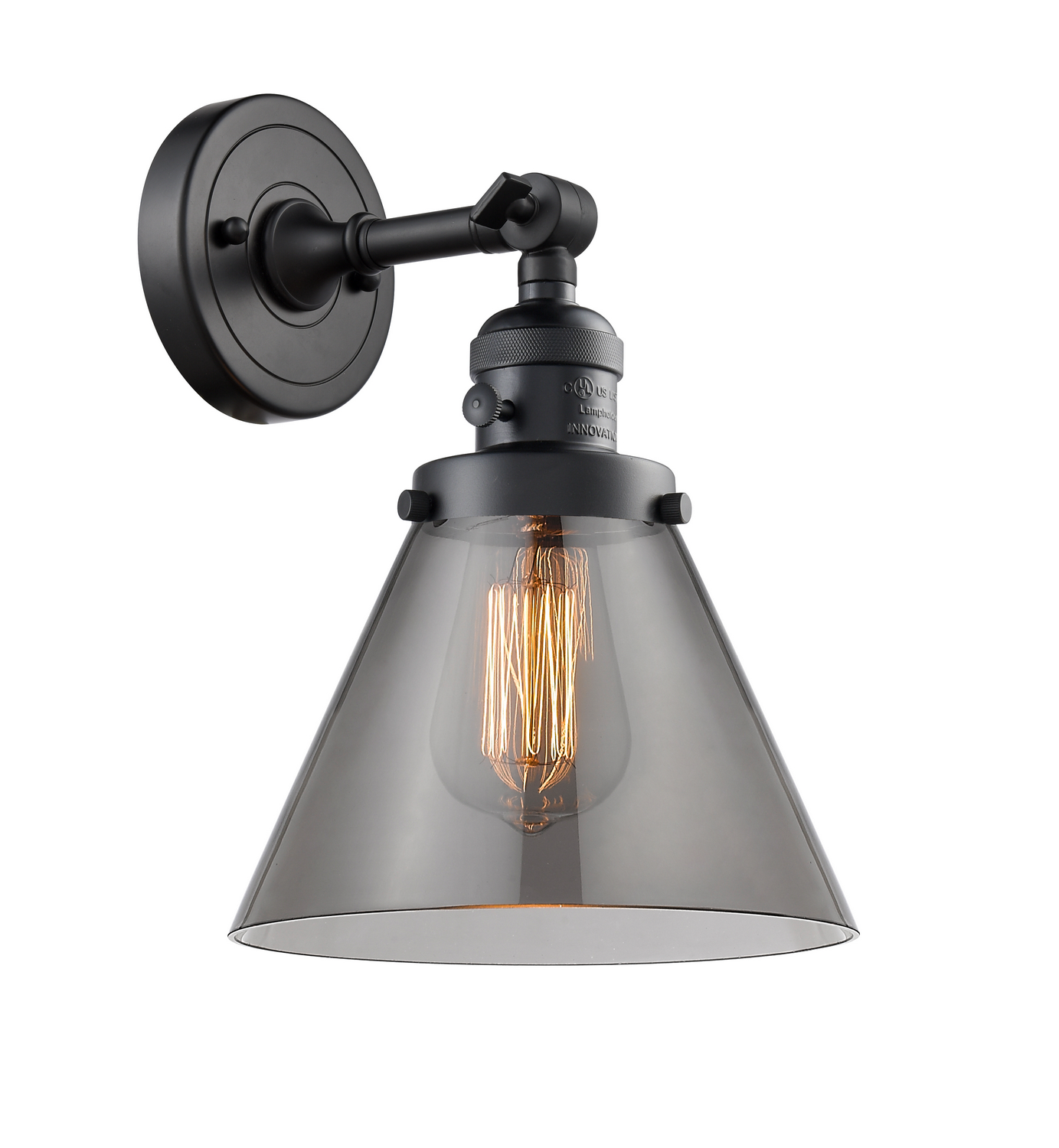 One Light Wall Sconce by Innovations - Franklin Restoration Collection, Matte Black Finish - 203SW-BK-G43