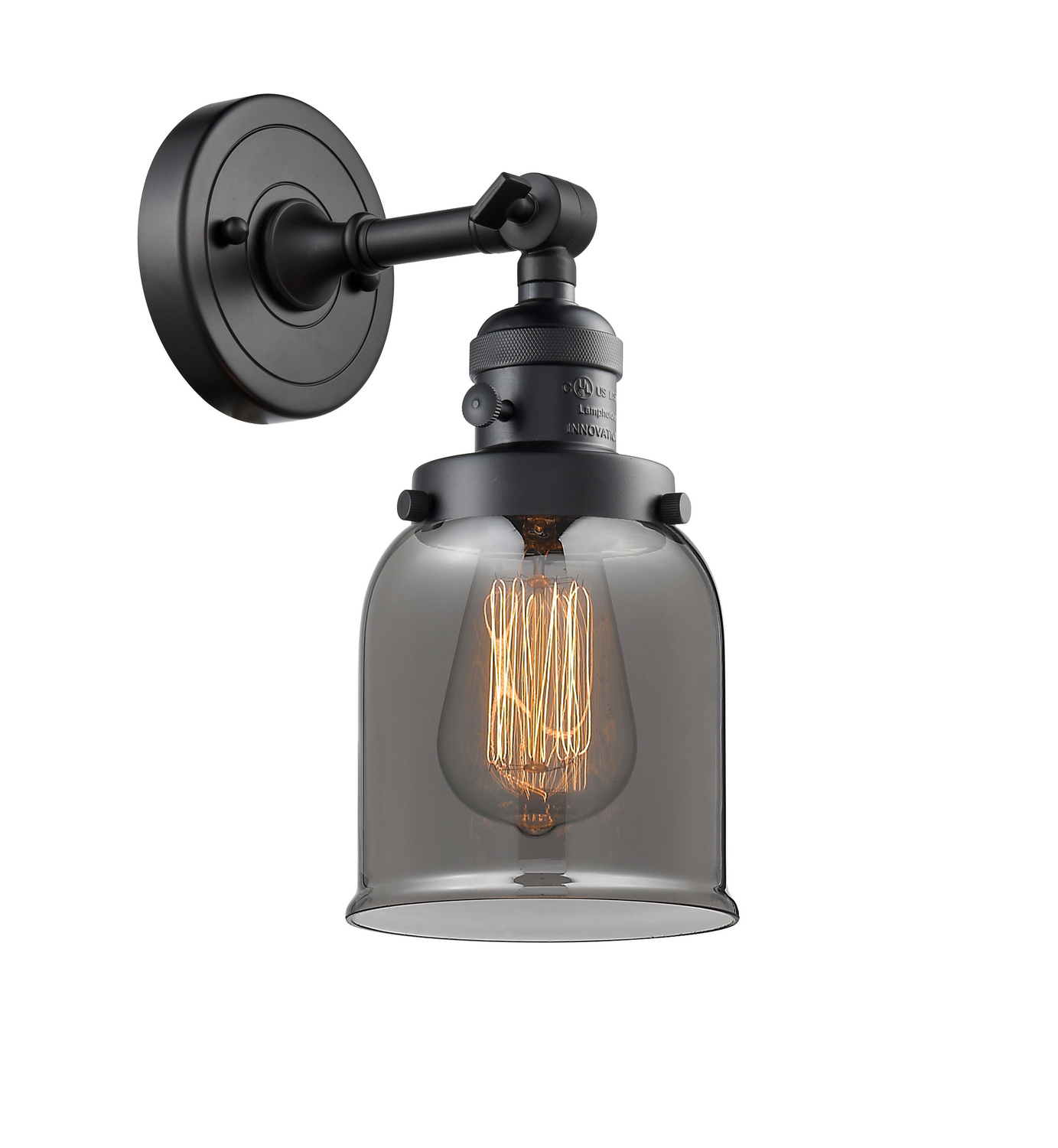 LED Wall Sconce by Innovations - Franklin Restoration Collection, Matte Black Finish - 203SW-BK-G53-LED