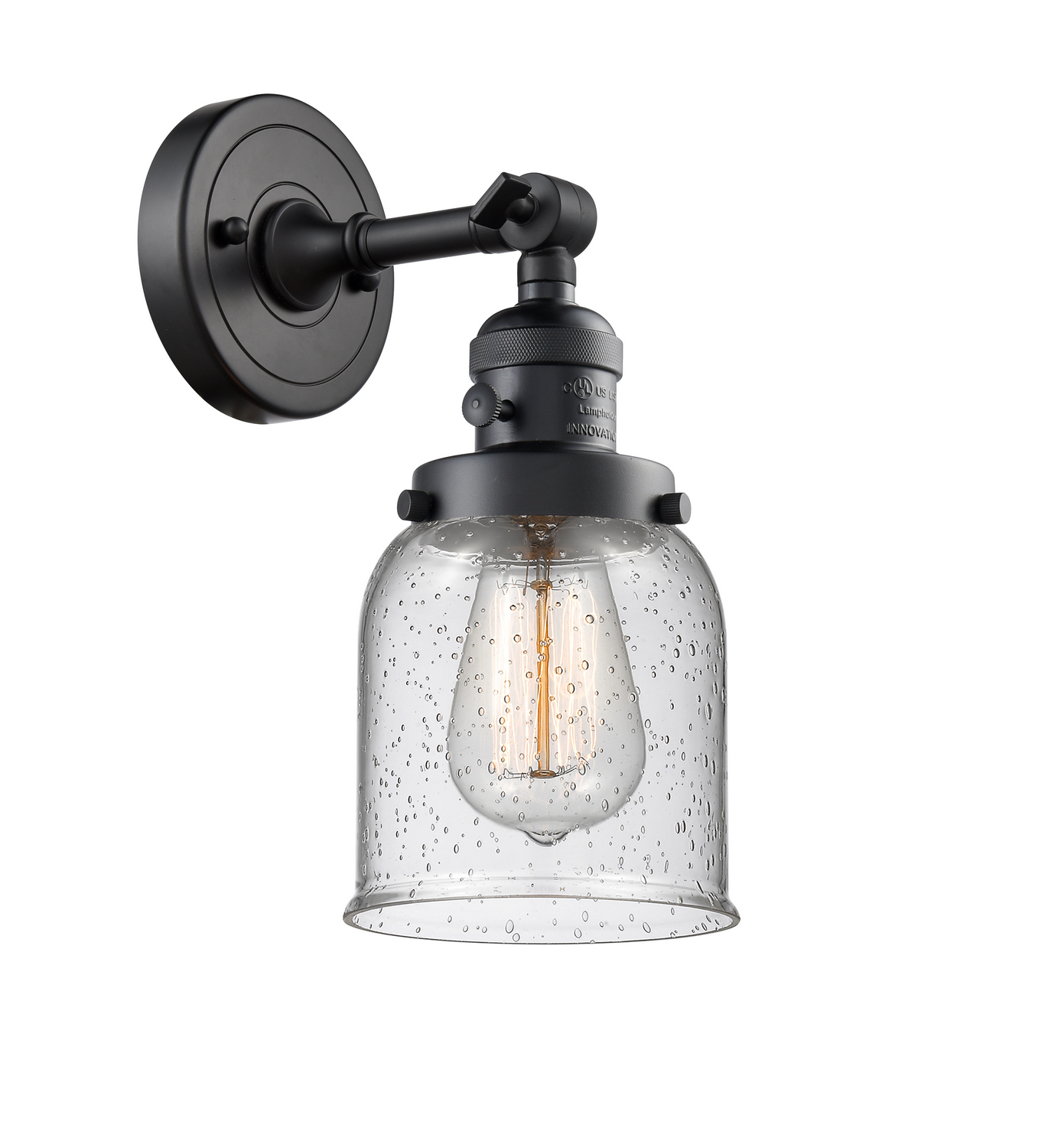 LED Wall Sconce by Innovations - Franklin Restoration Collection, Matte Black Finish - 203SW-BK-G54-LED
