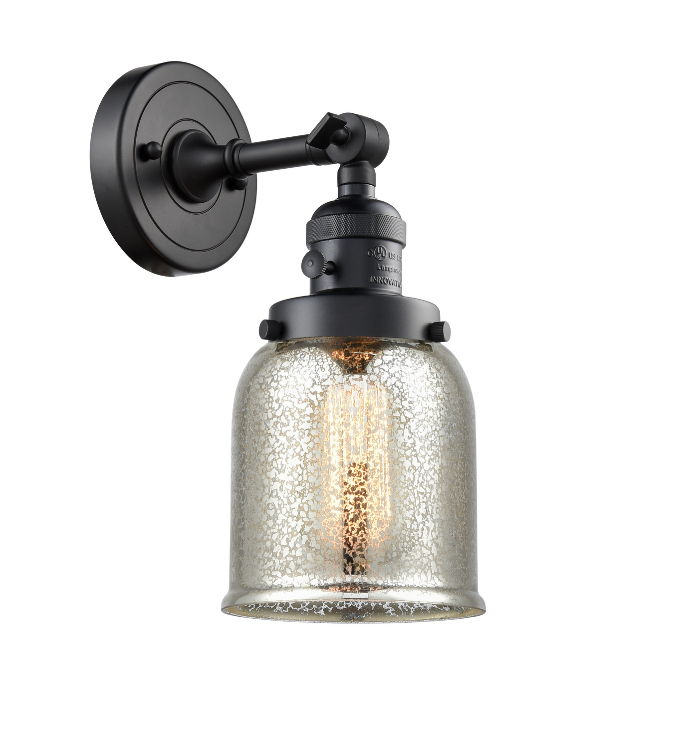 One Light Wall Sconce by Innovations - Franklin Restoration Collection, Matte Black Finish - 203SW-BK-G58