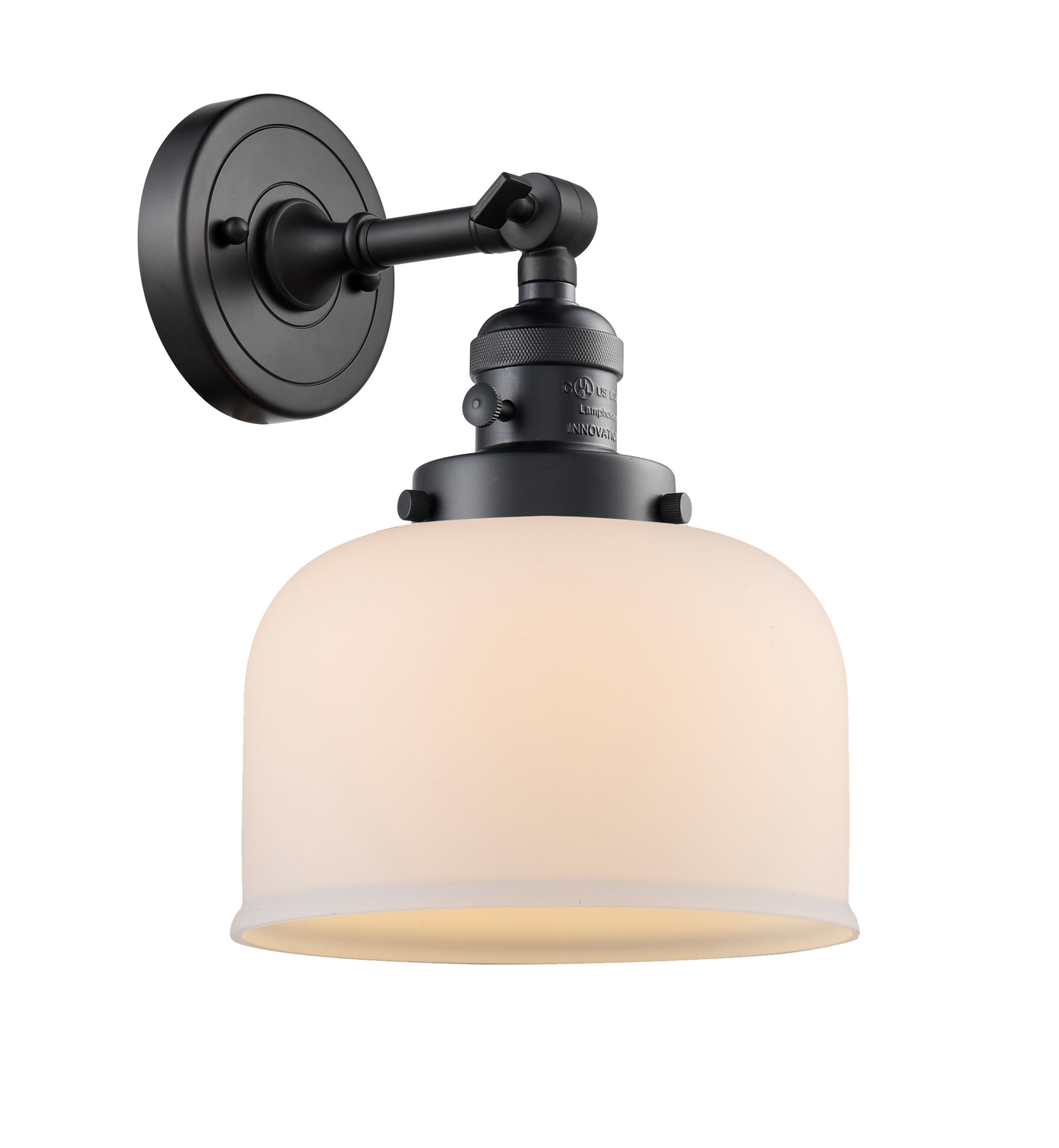 One Light Wall Sconce by Innovations - Franklin Restoration Collection, Matte Black Finish - 203SW-BK-G71