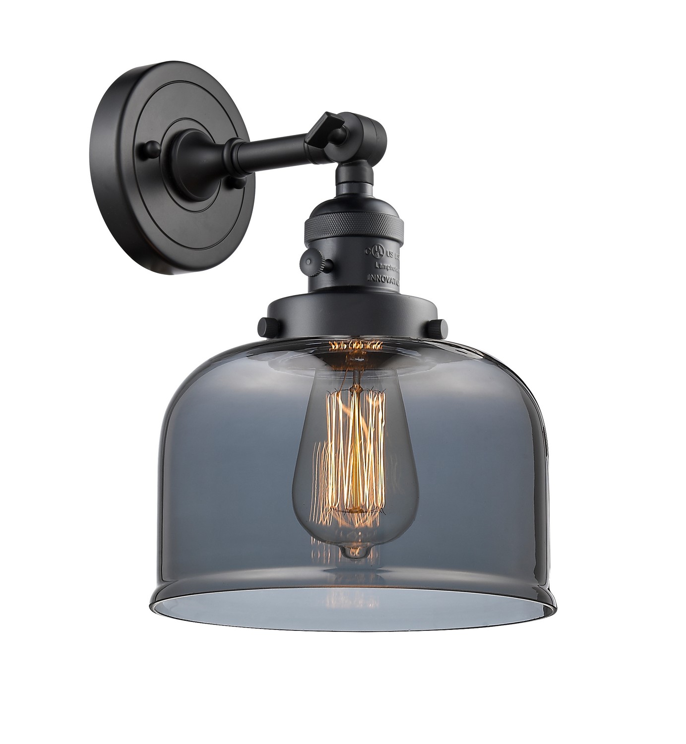 LED Wall Sconce by Innovations - Franklin Restoration Collection, Matte Black Finish - 203SW-BK-G73-LED