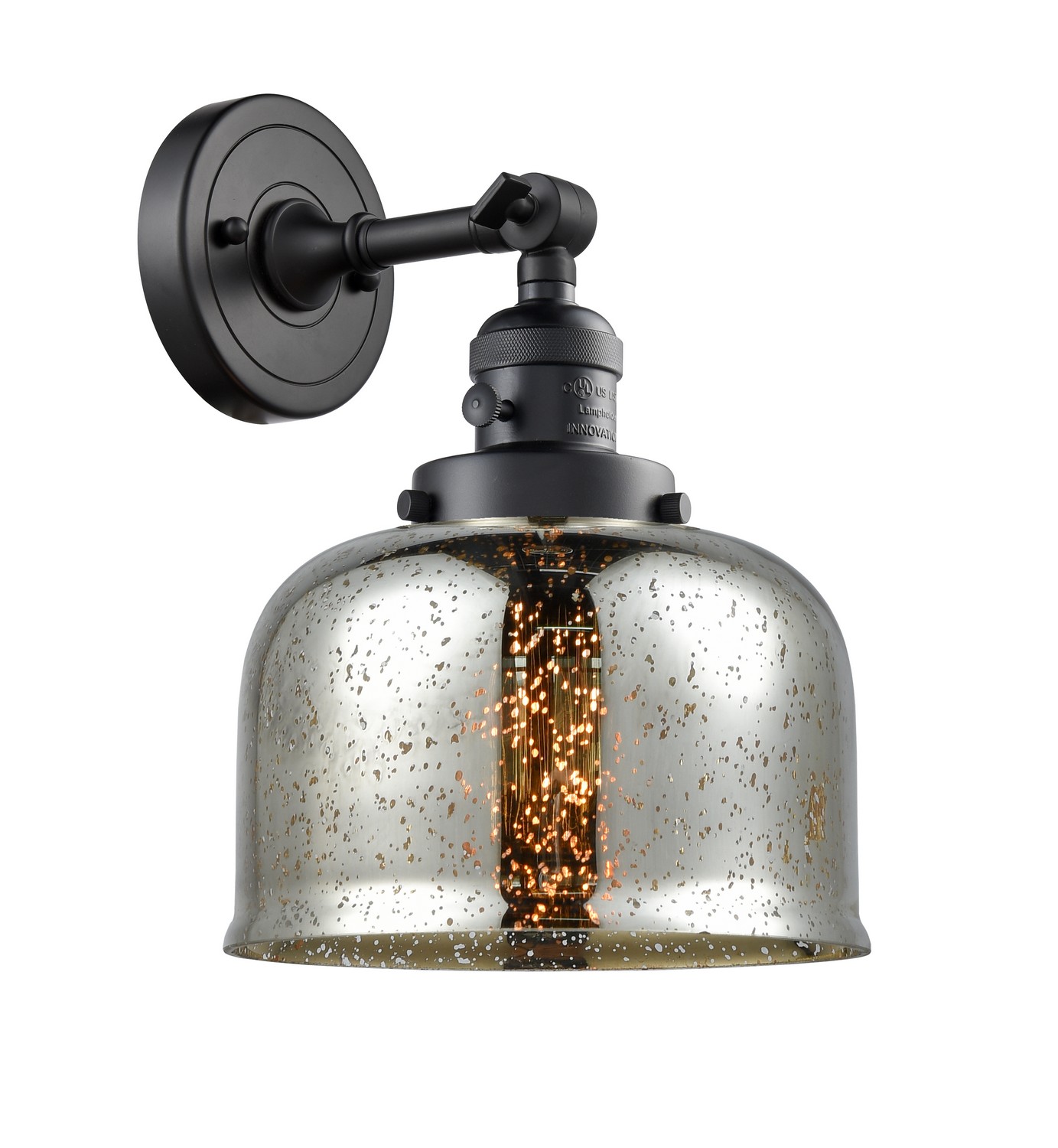 LED Wall Sconce by Innovations - Franklin Restoration Collection, Matte Black Finish - 203SW-BK-G78-LED