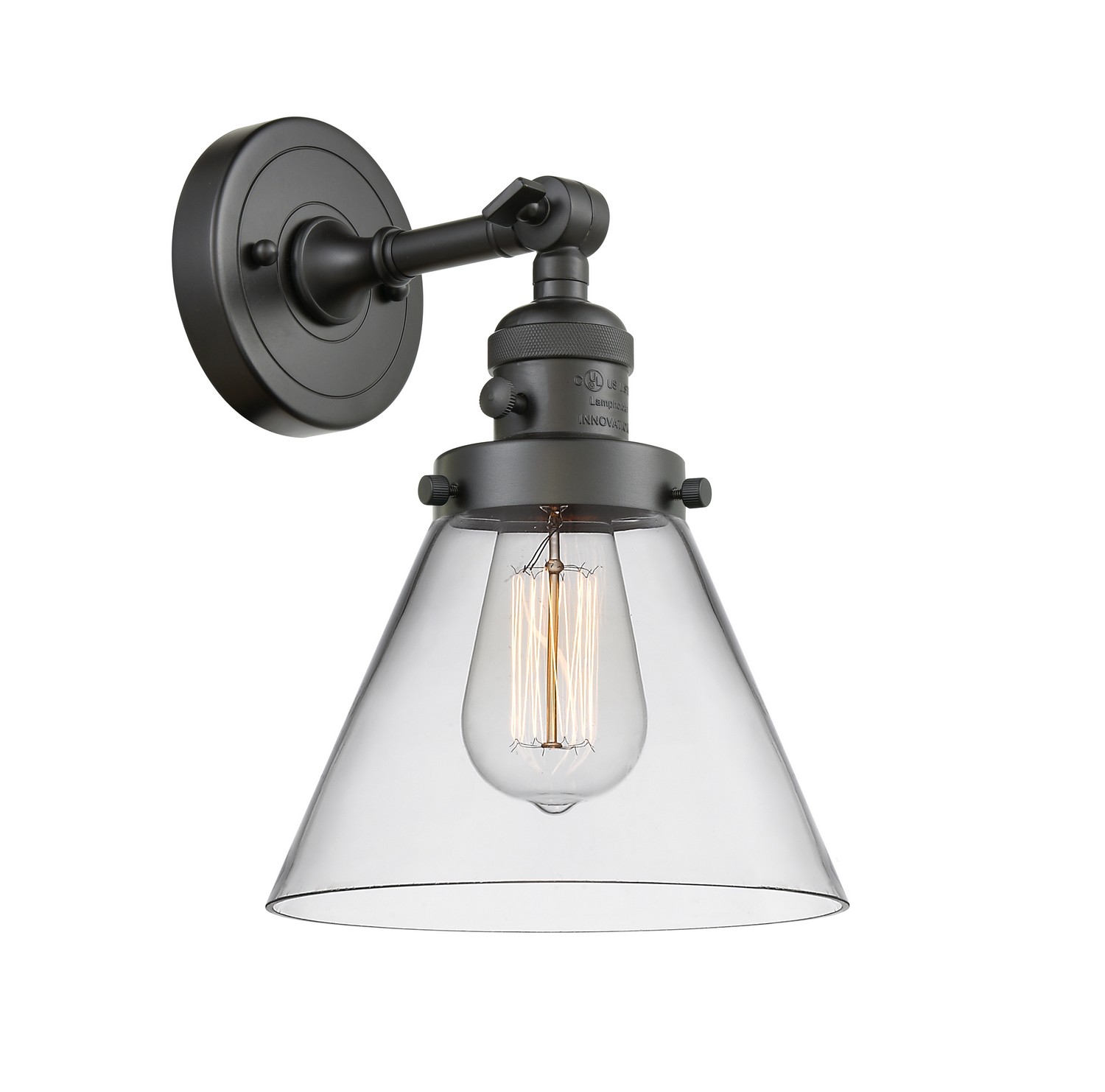 LED Wall Sconce by Innovations - Franklin Restoration Collection, Oil Rubbed Bronze Finish - 203SW-OB-G42-LED