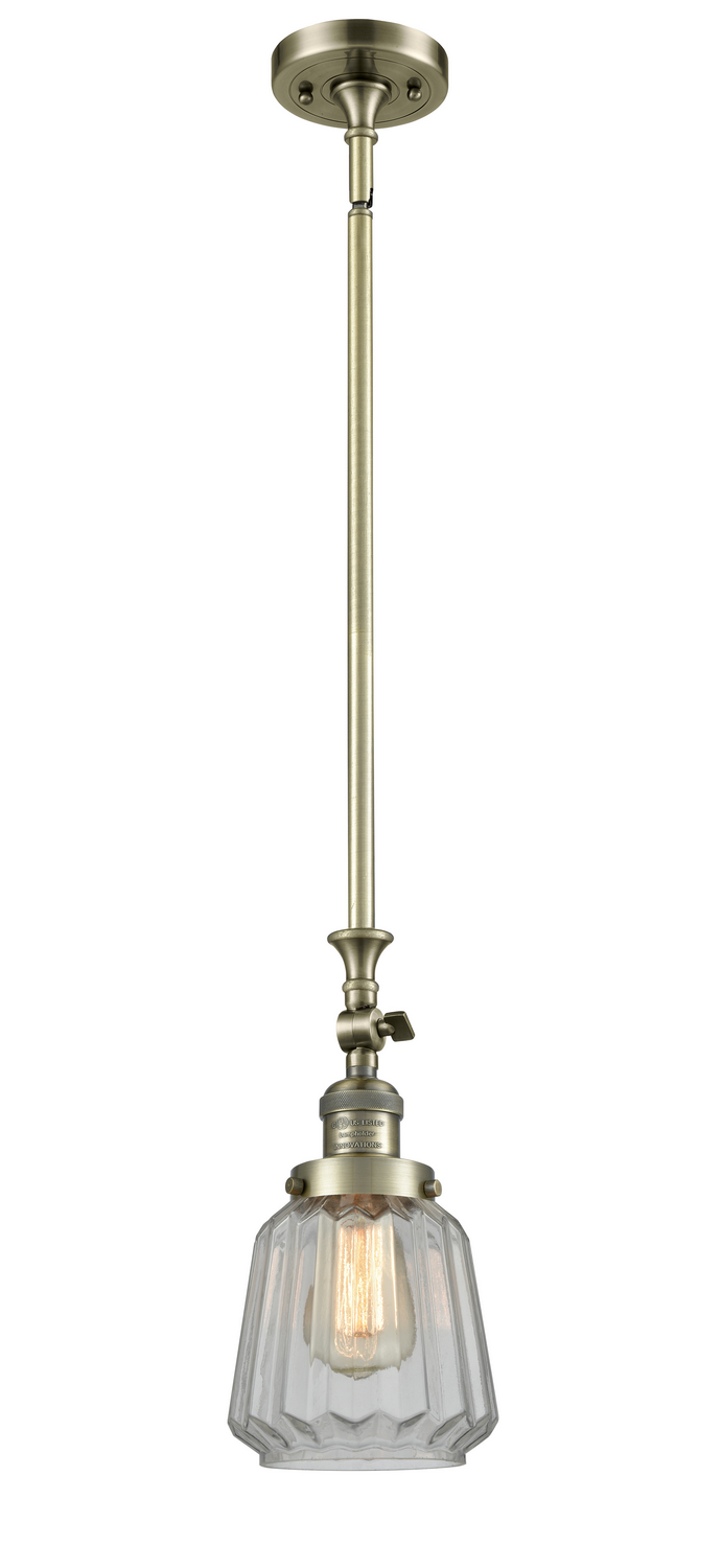 One Light Mini Pendant by Innovations - Franklin Restoration Collection, Antique Brass Finish - 206-AB-G142