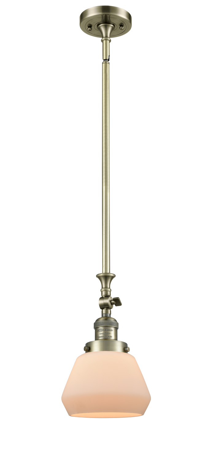 One Light Mini Pendant by Innovations - Franklin Restoration Collection, Antique Brass Finish - 206-AB-G171