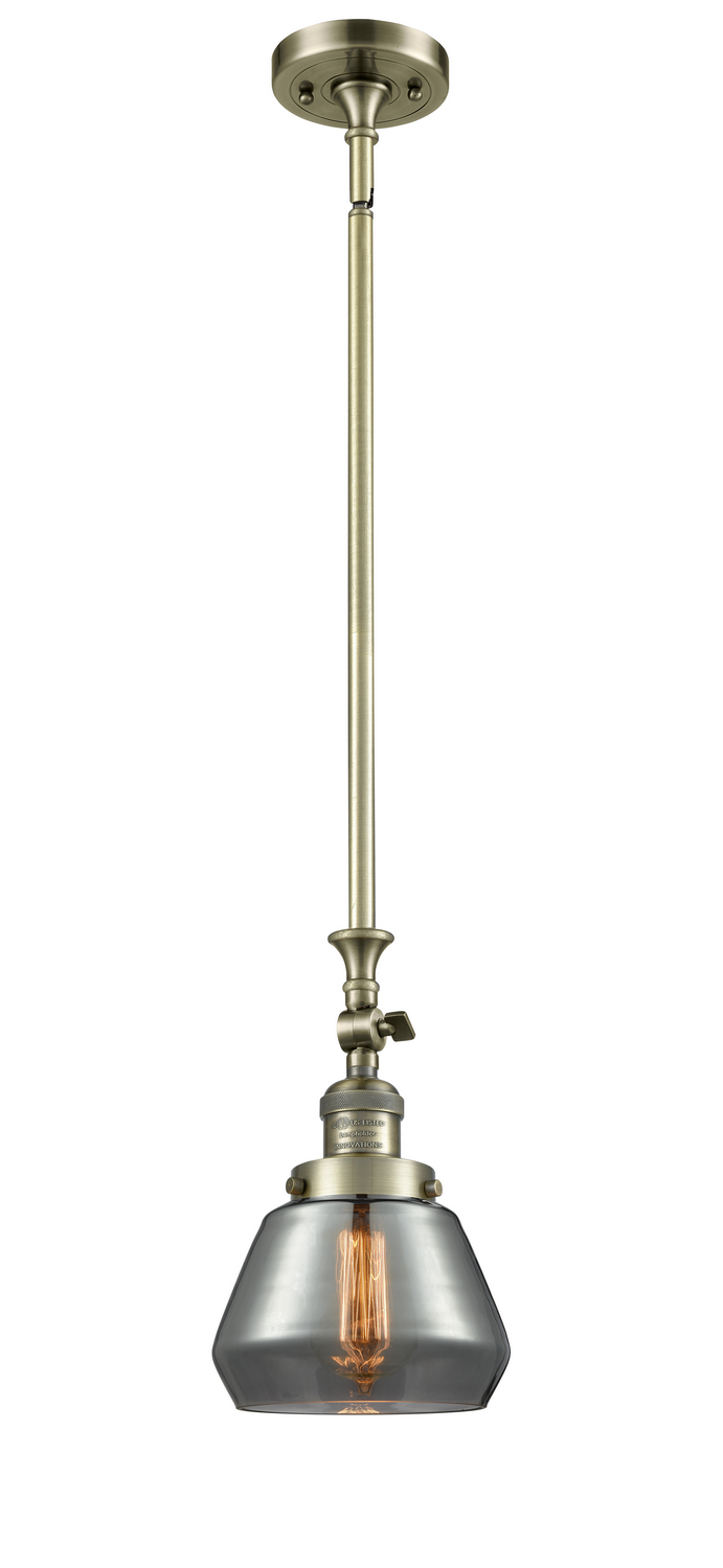 One Light Mini Pendant by Innovations - Franklin Restoration Collection, Antique Brass Finish - 206-AB-G173