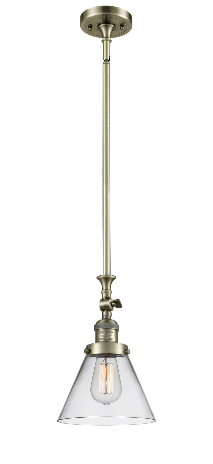 One Light Mini Pendant by Innovations - Franklin Restoration Collection, Antique Brass Finish - 206-AB-G42