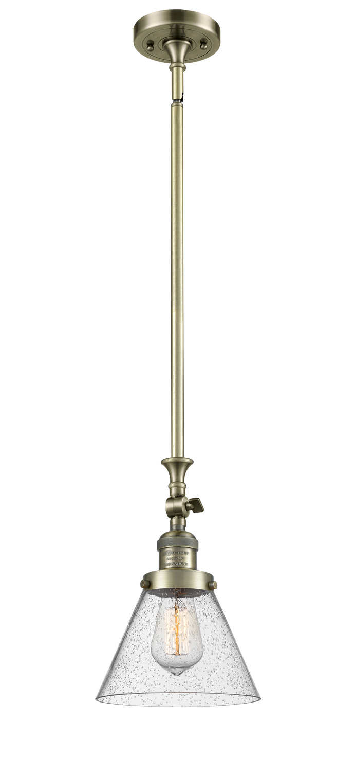 One Light Mini Pendant by Innovations - Franklin Restoration Collection, Antique Brass Finish - 206-AB-G44
