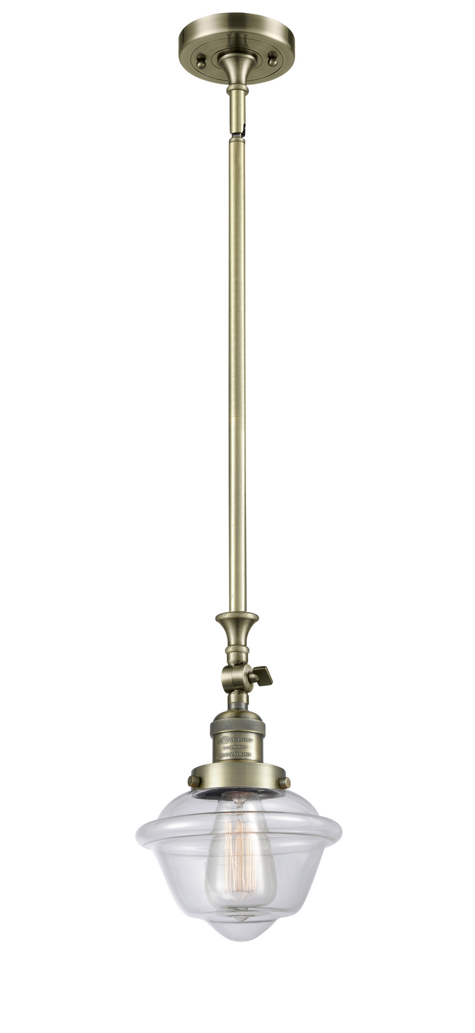 One Light Mini Pendant by Innovations - Franklin Restoration Collection, Antique Brass Finish - 206-AB-G532