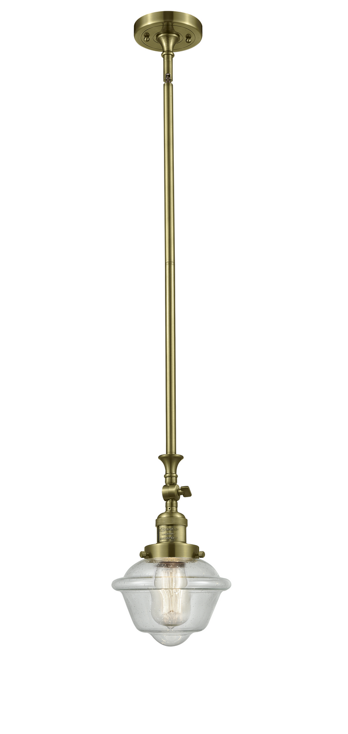 One Light Mini Pendant by Innovations - Franklin Restoration Collection, Antique Brass Finish - 206-AB-G534